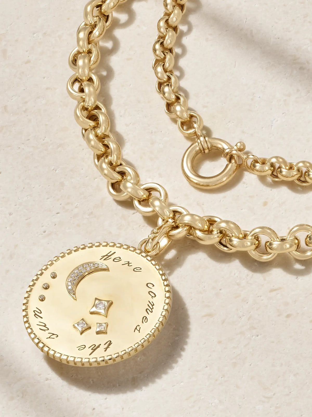 Roi Soleil 18-karat Gold, Diamond And Citrine Necklace