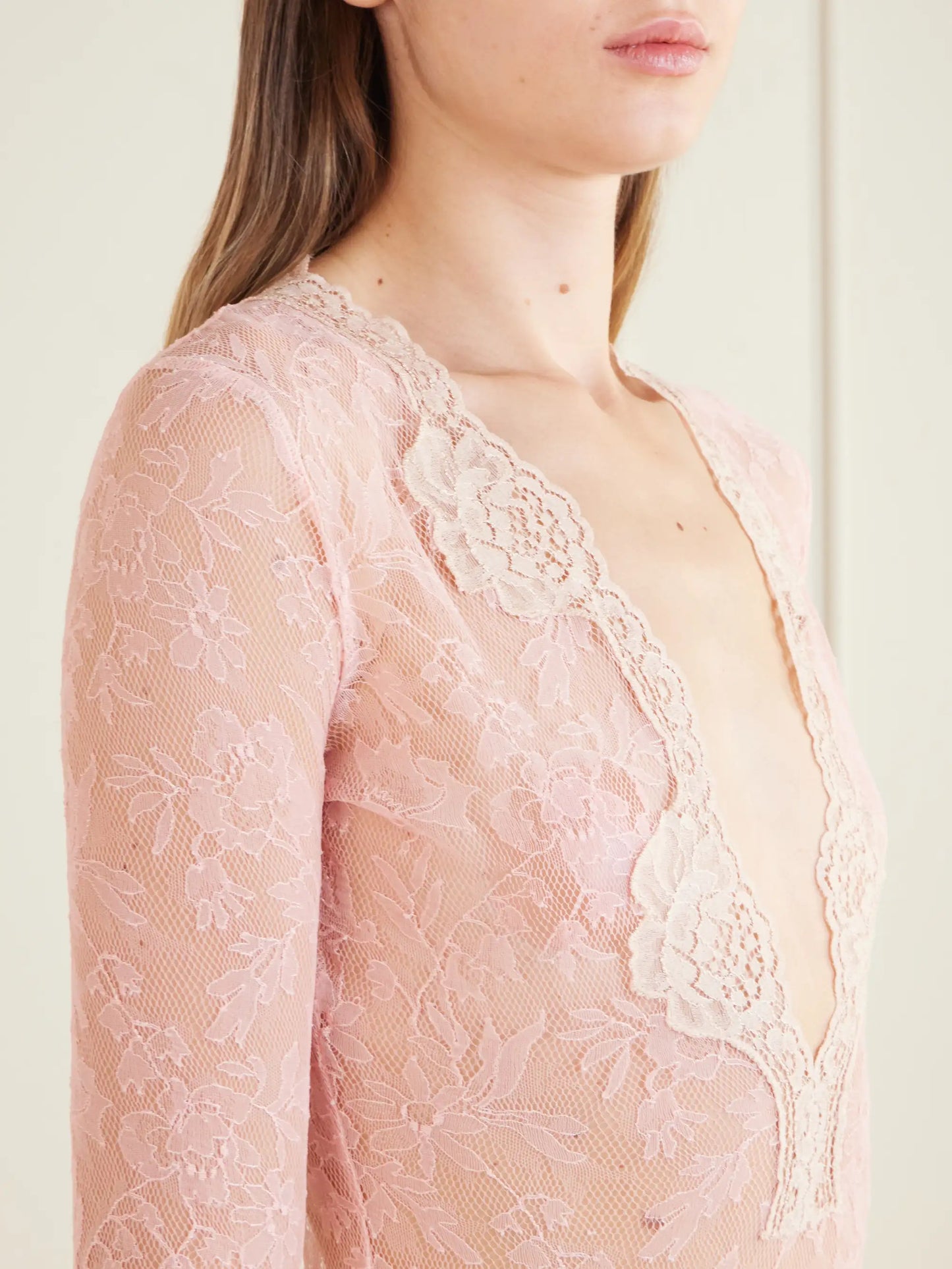 Stretch-lace Bodysuit