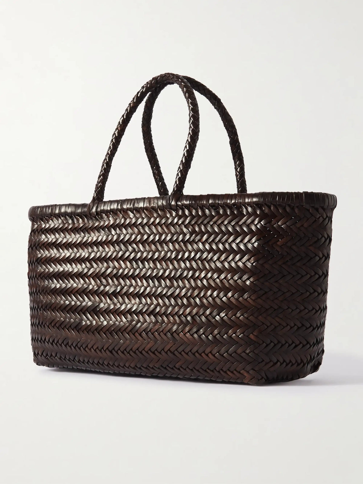 Bamboo Triple Jump Woven Leather Tote