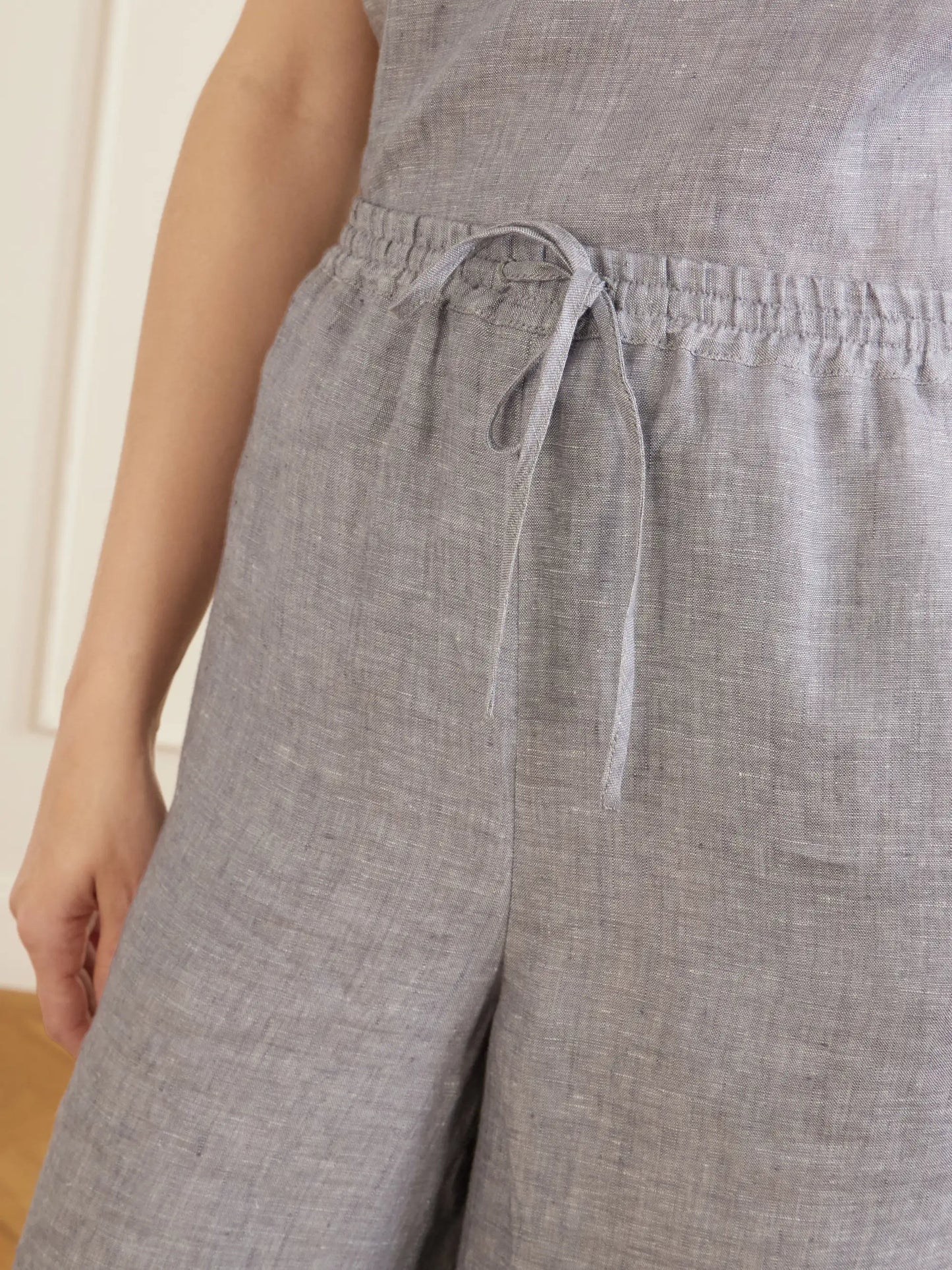 Bienheureux Linen Straight-leg Drawstring Pants