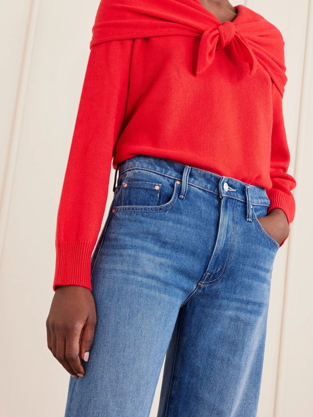 The Mid Rise Lasso Sneak Straight-leg Jeans