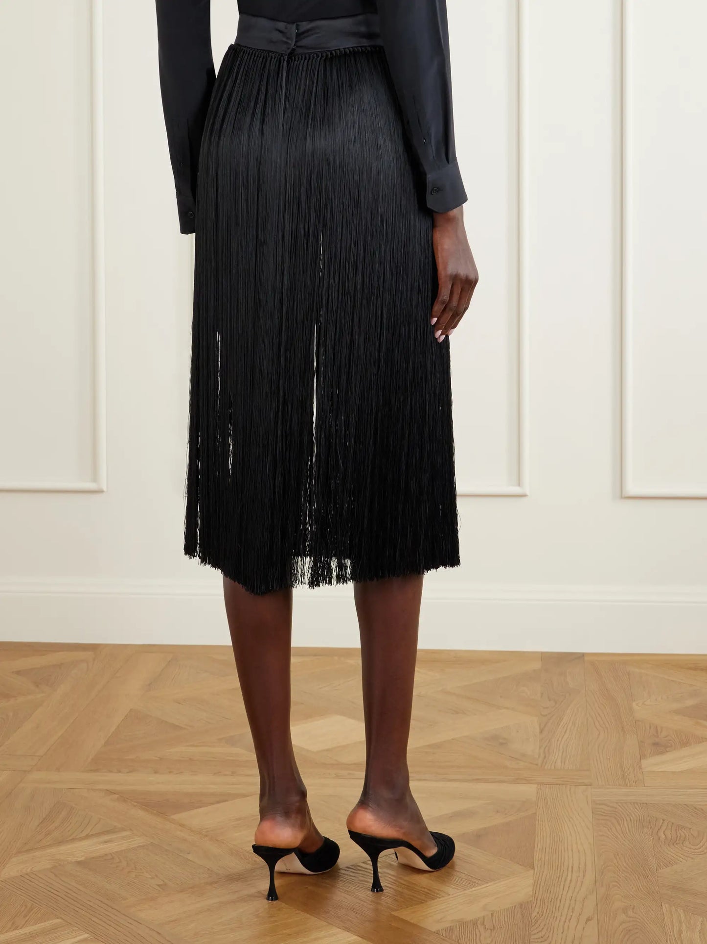 Fringed Midi Skirt