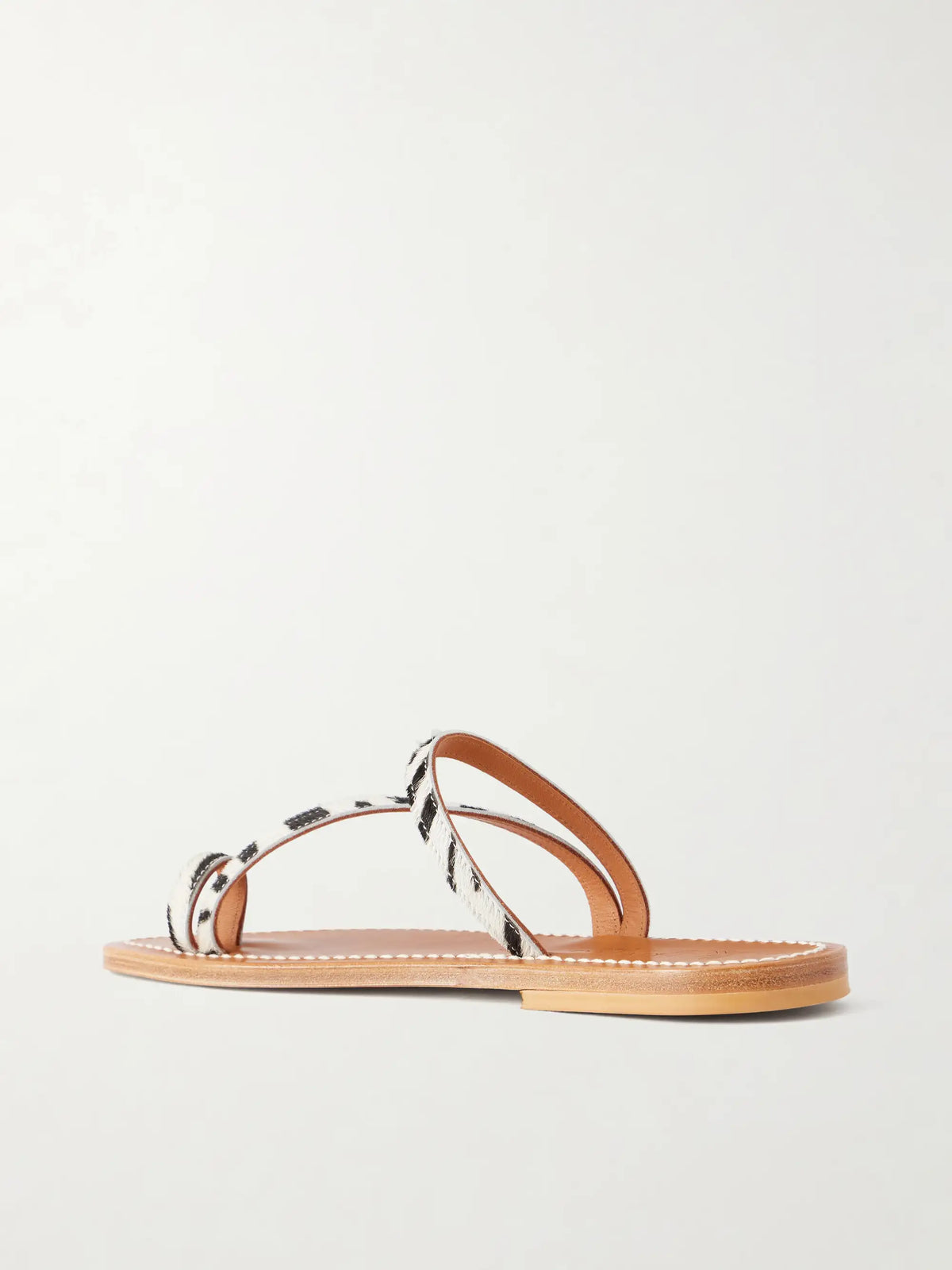 Actium Zebra-print Calf Hair Sandals