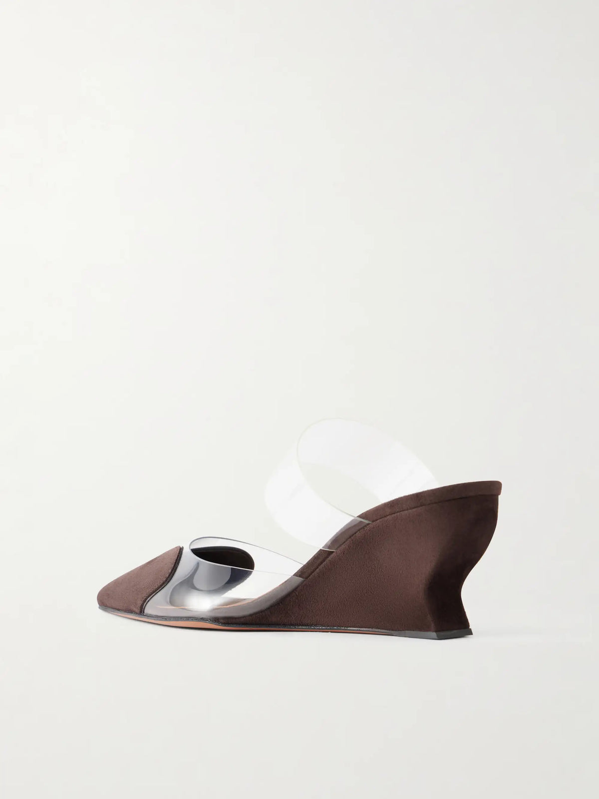 Le Coeur 60 Suede And Pvc Wedge Mules