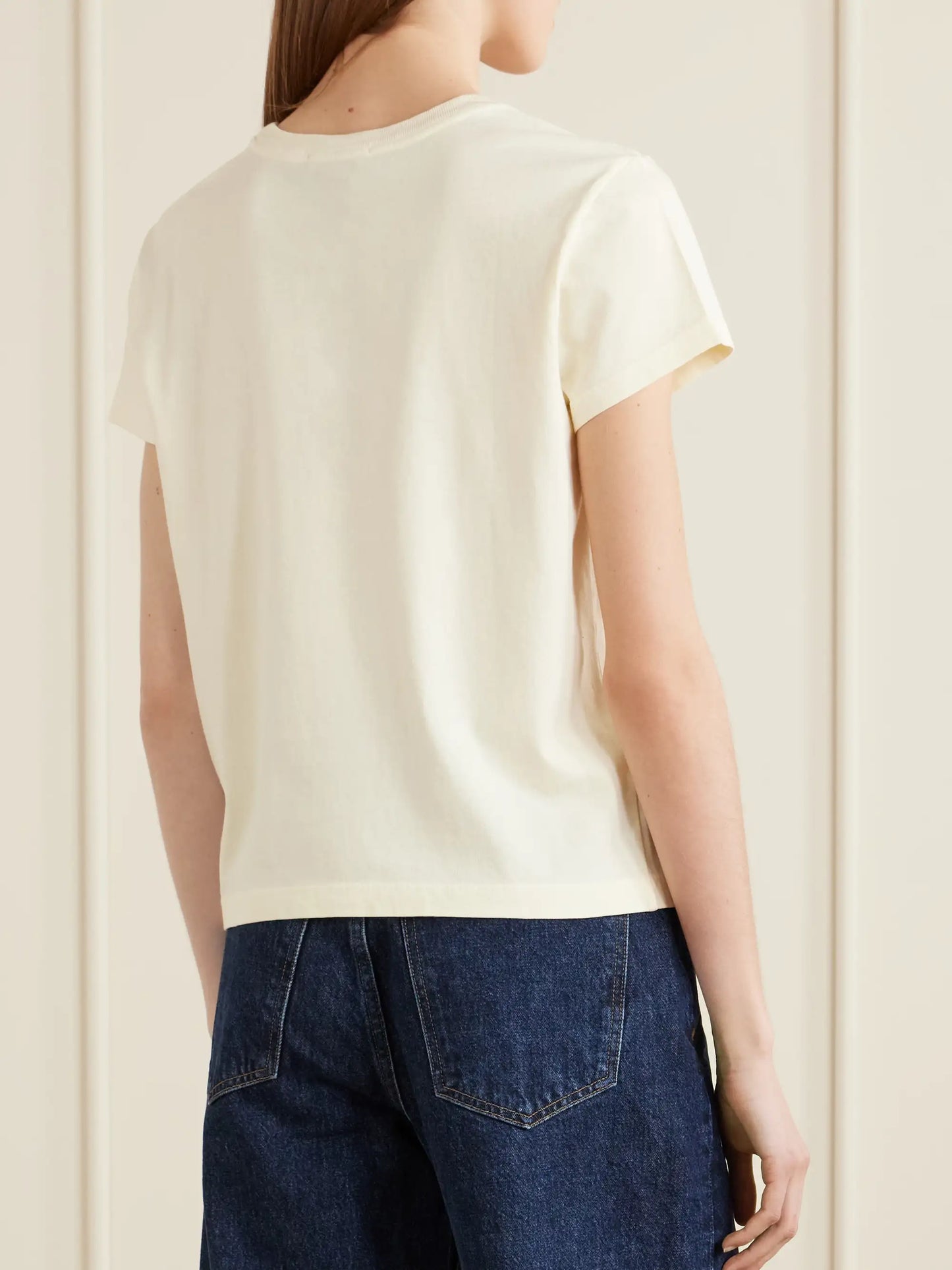 Adine Long Cotton-jersey T-shirt