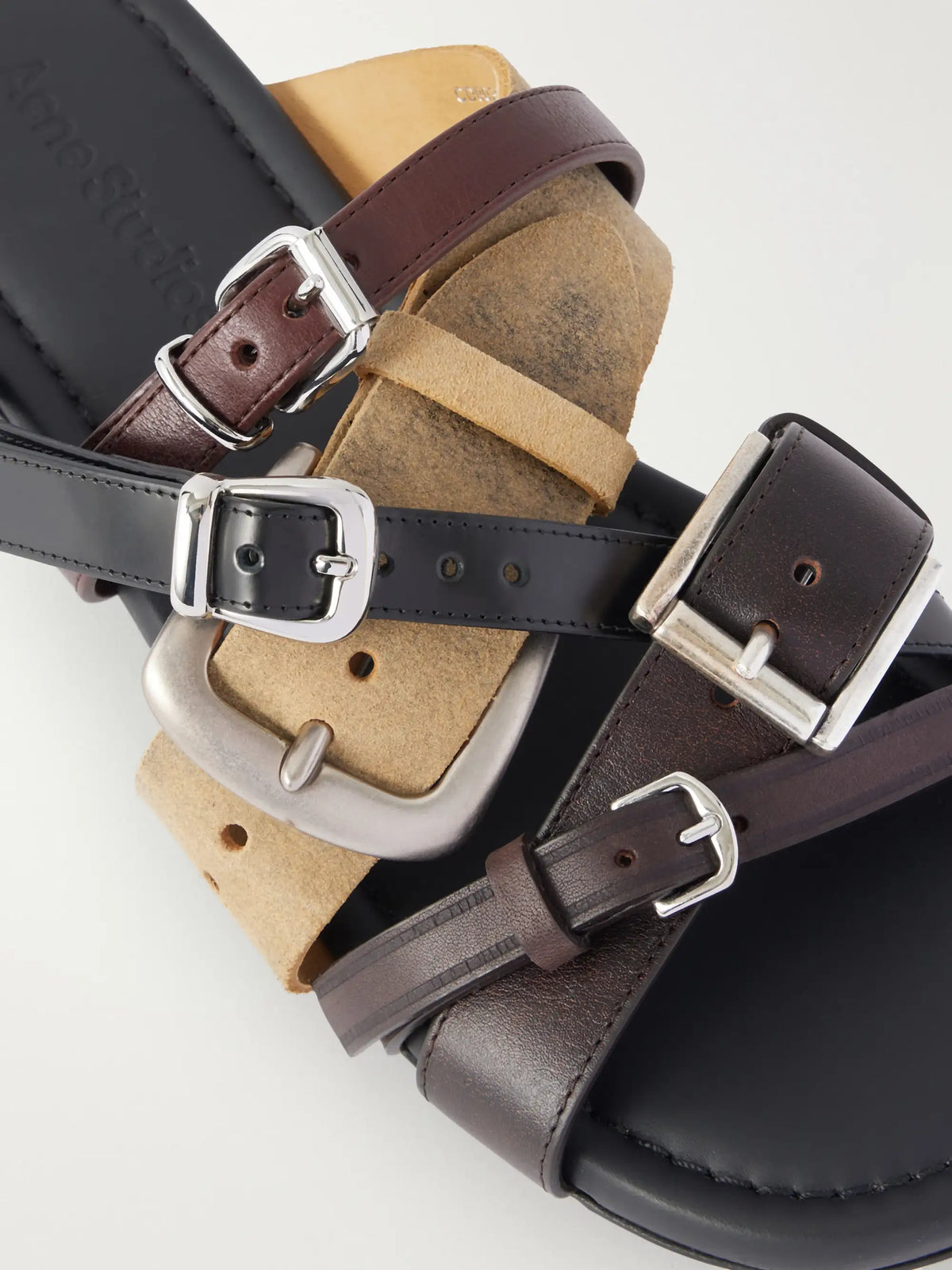 Acne Studios Buckled Leather Sandals