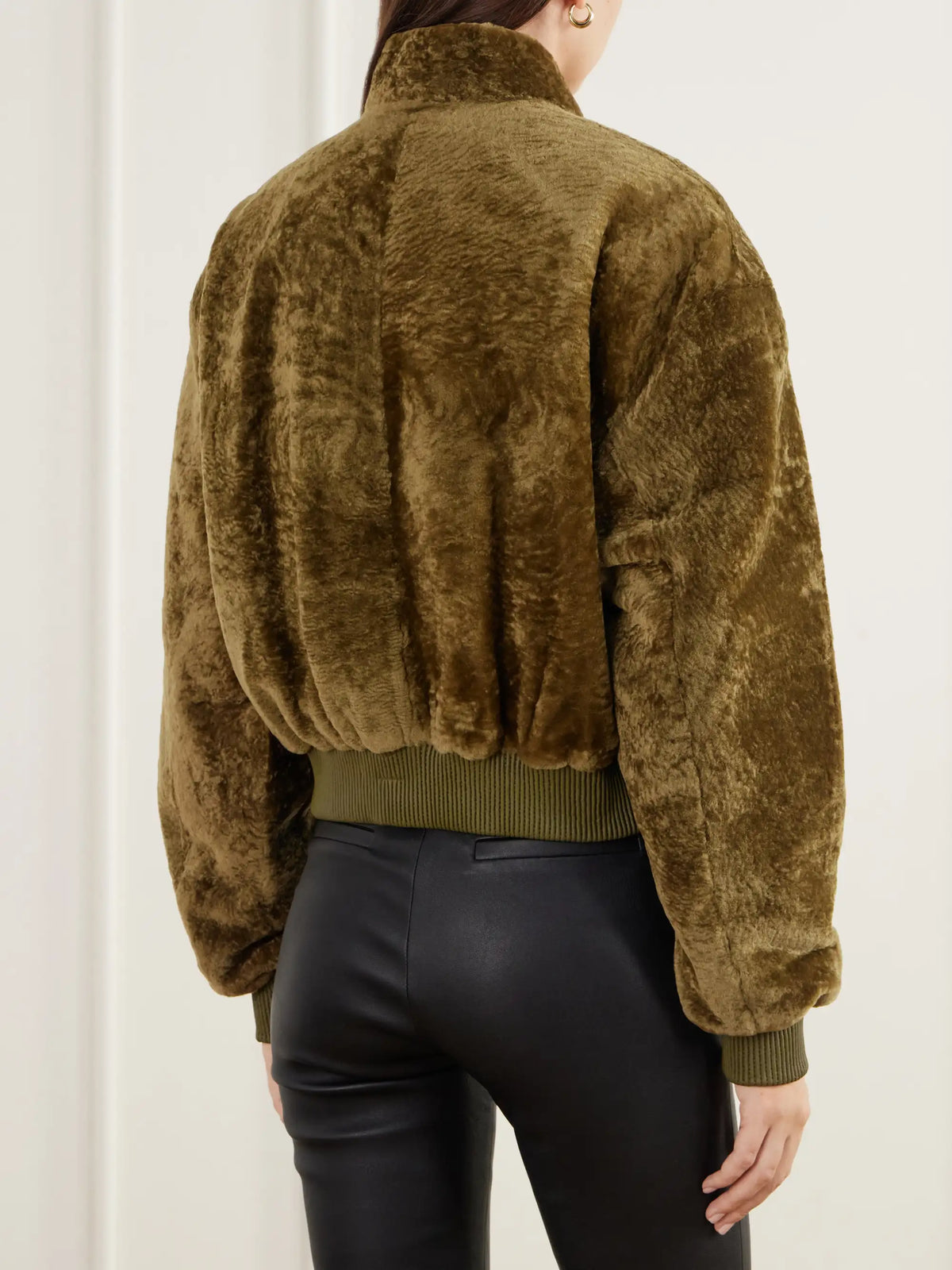 ARMA Azra Reversible Shearling And Satin Bomber Jacket