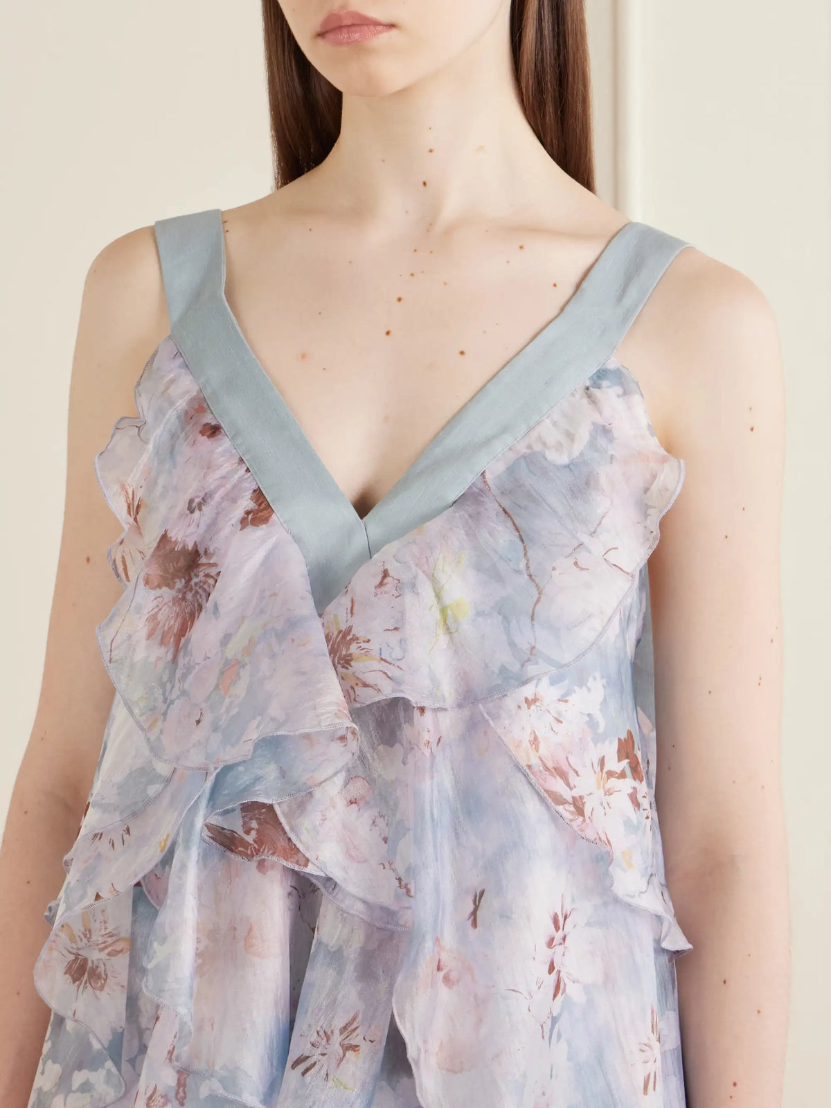 Aje Athena Floral-print Organza Mini Dress