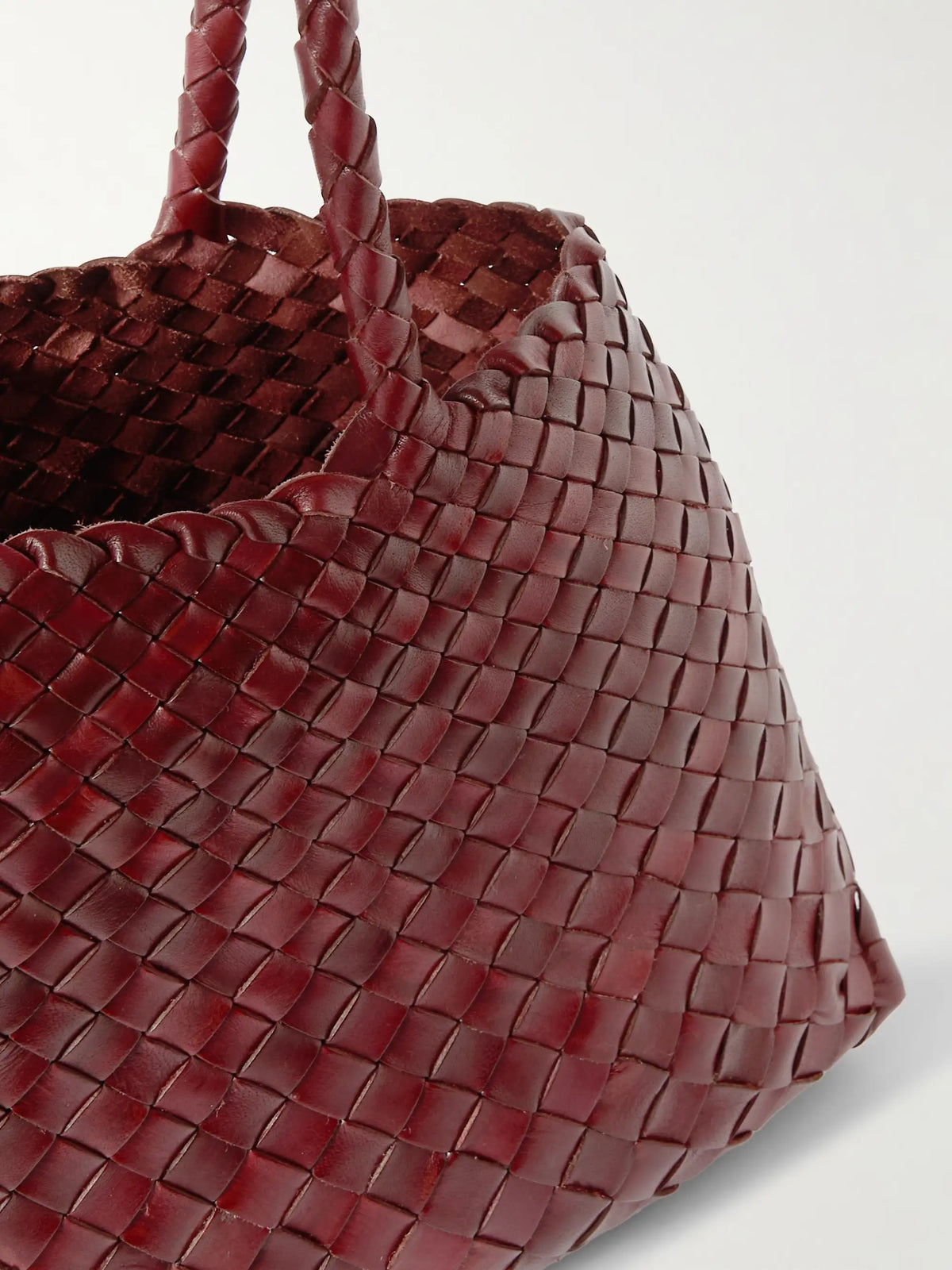 Santa Croce Big Woven Leather Tote Bag