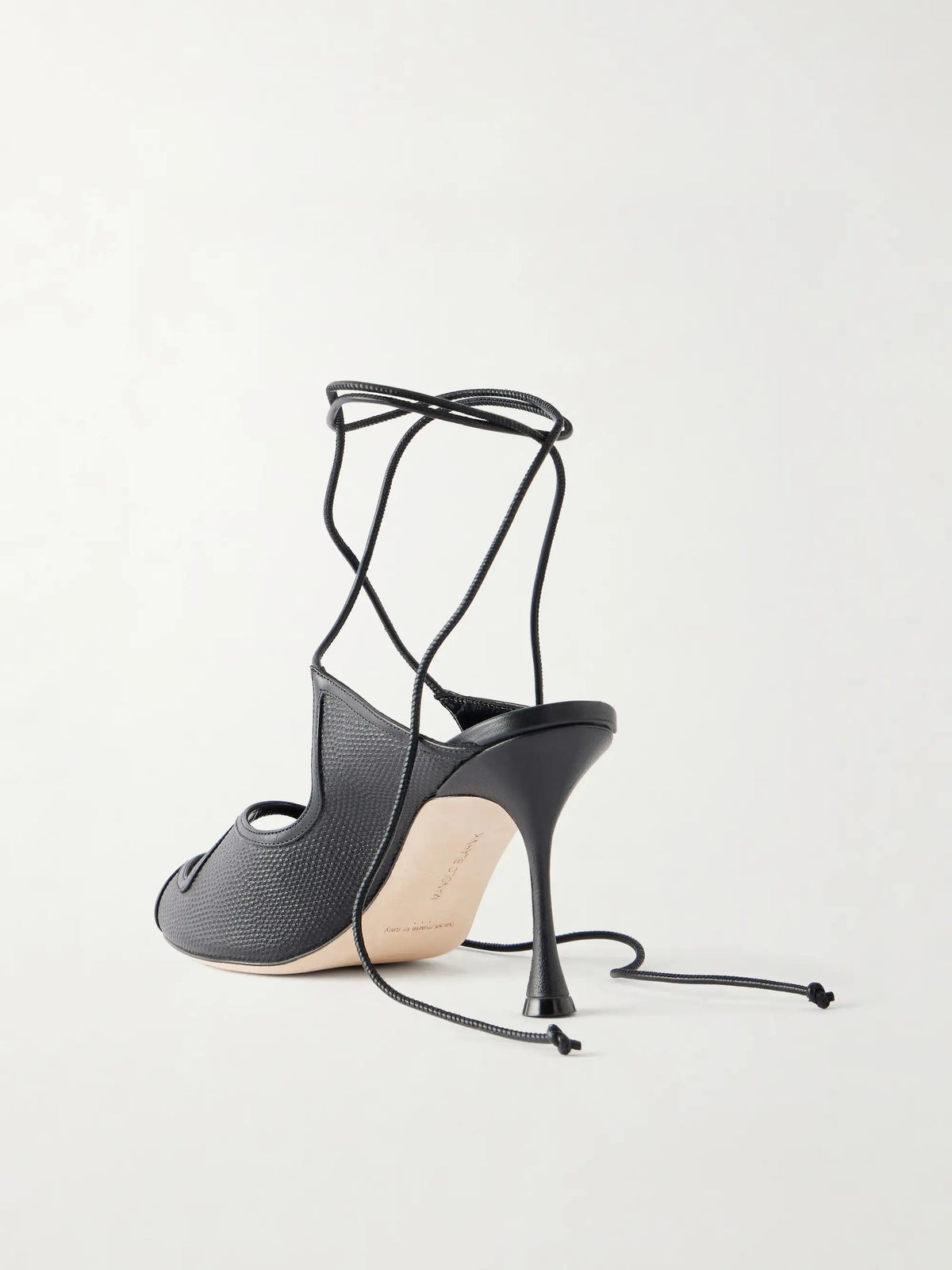 Prosta 90 Cutout Textured Leather Sandals