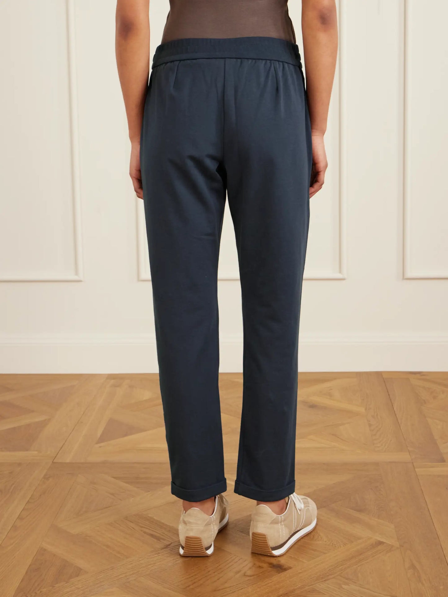 Bead-embellished Cotton-blend Jersey Track Pants