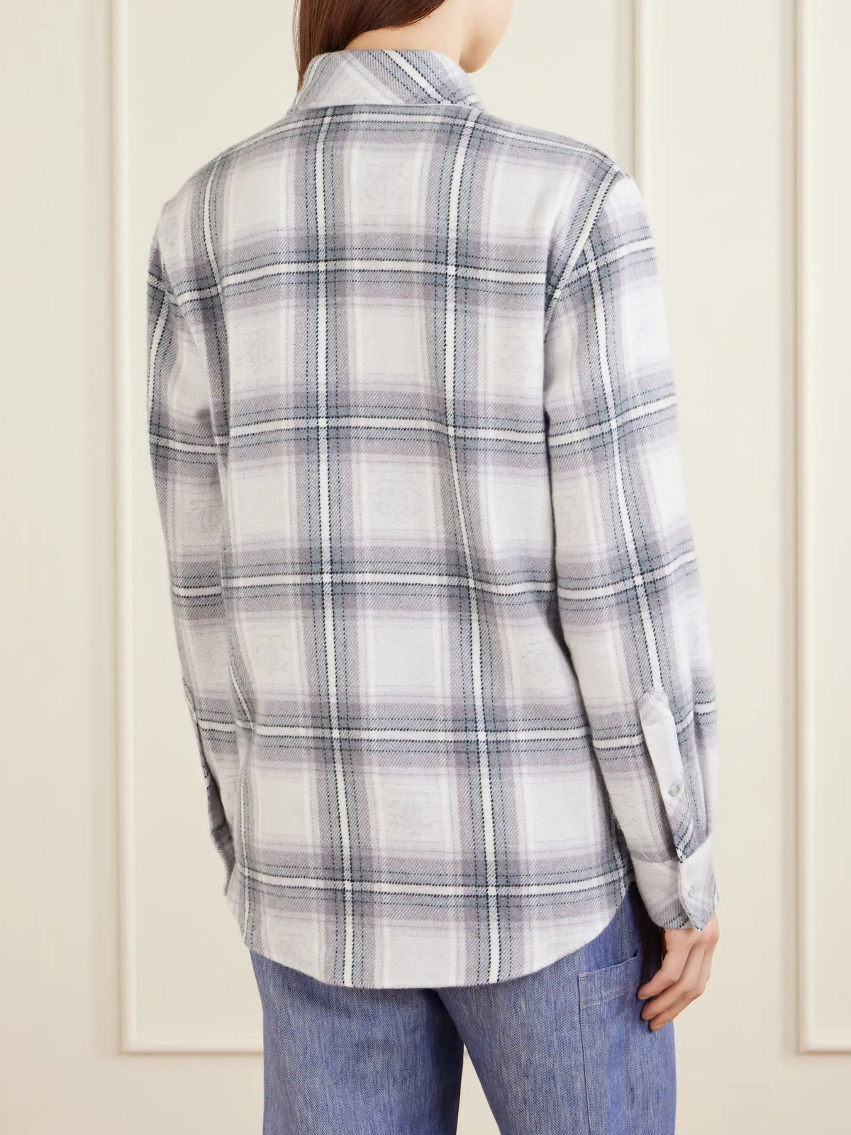 Cloud Light Tartan Cashmere Shirt