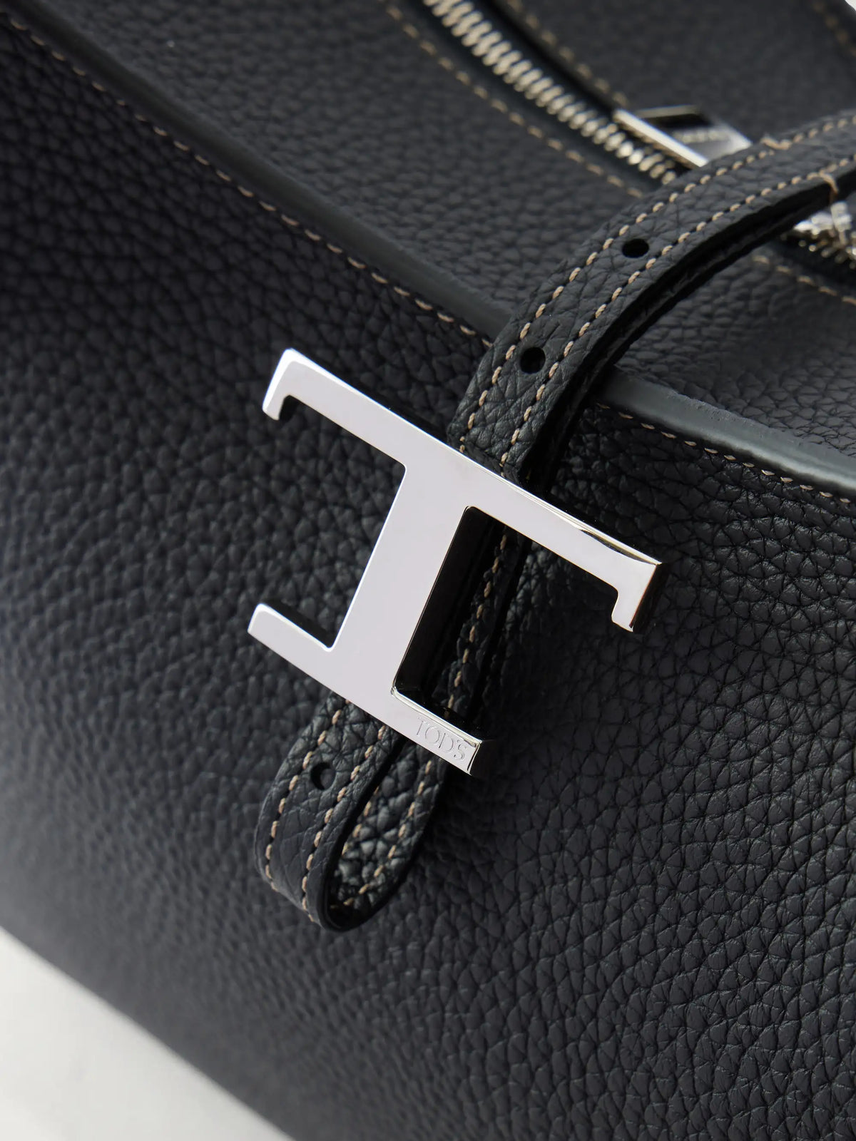 T Timeless Small Leather Shoulder Bag