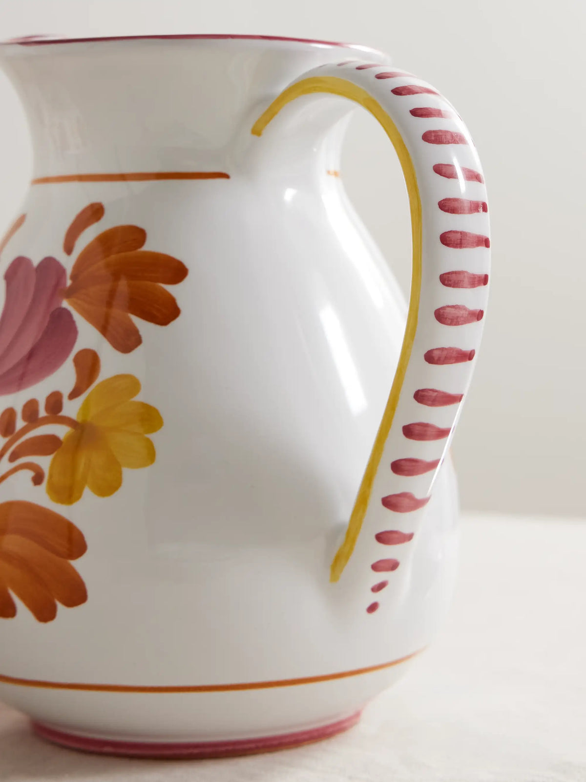 Blossom Painted Ceramic Jug