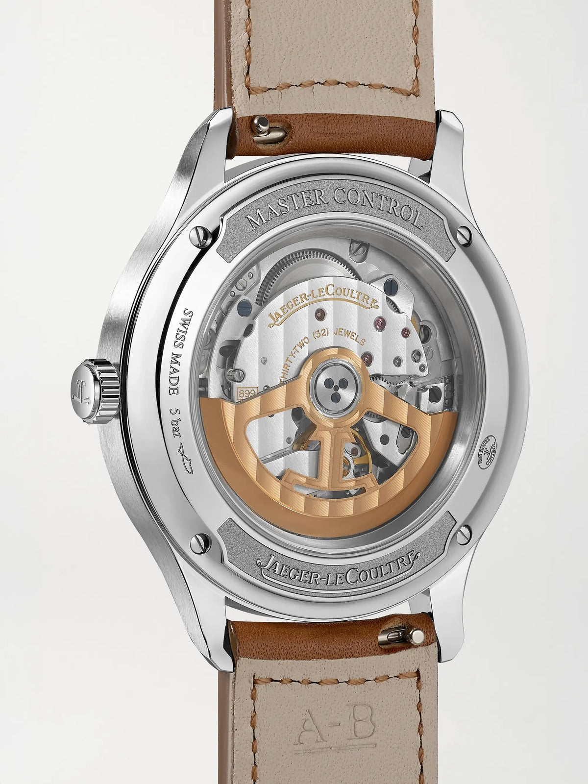 Master Control Date Automatic 40mm Stainless Steel And Leather Watch