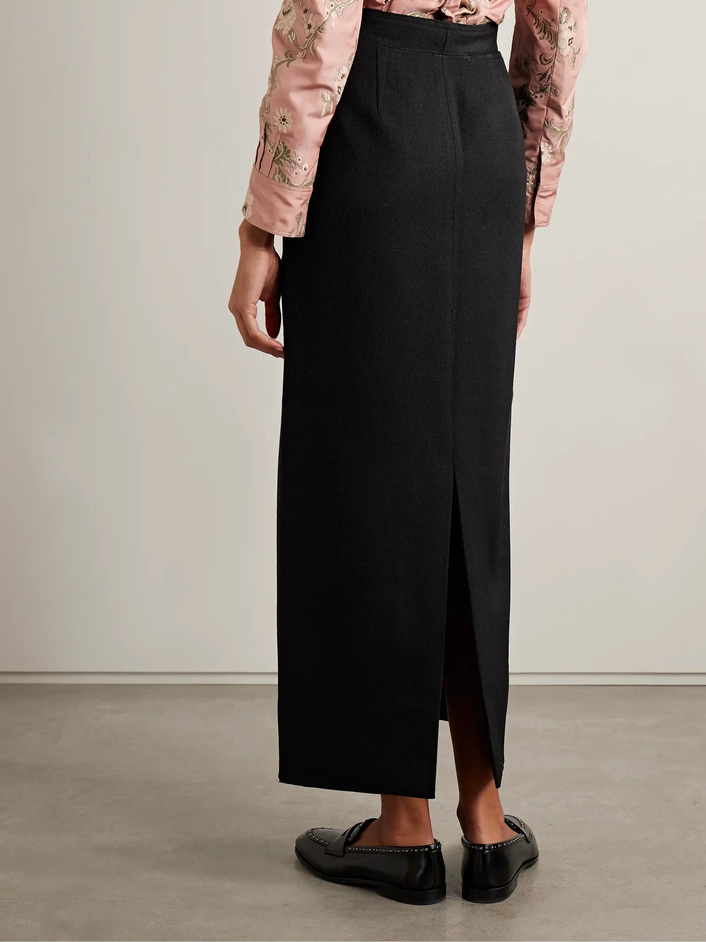 Wool-twill Maxi Skirt