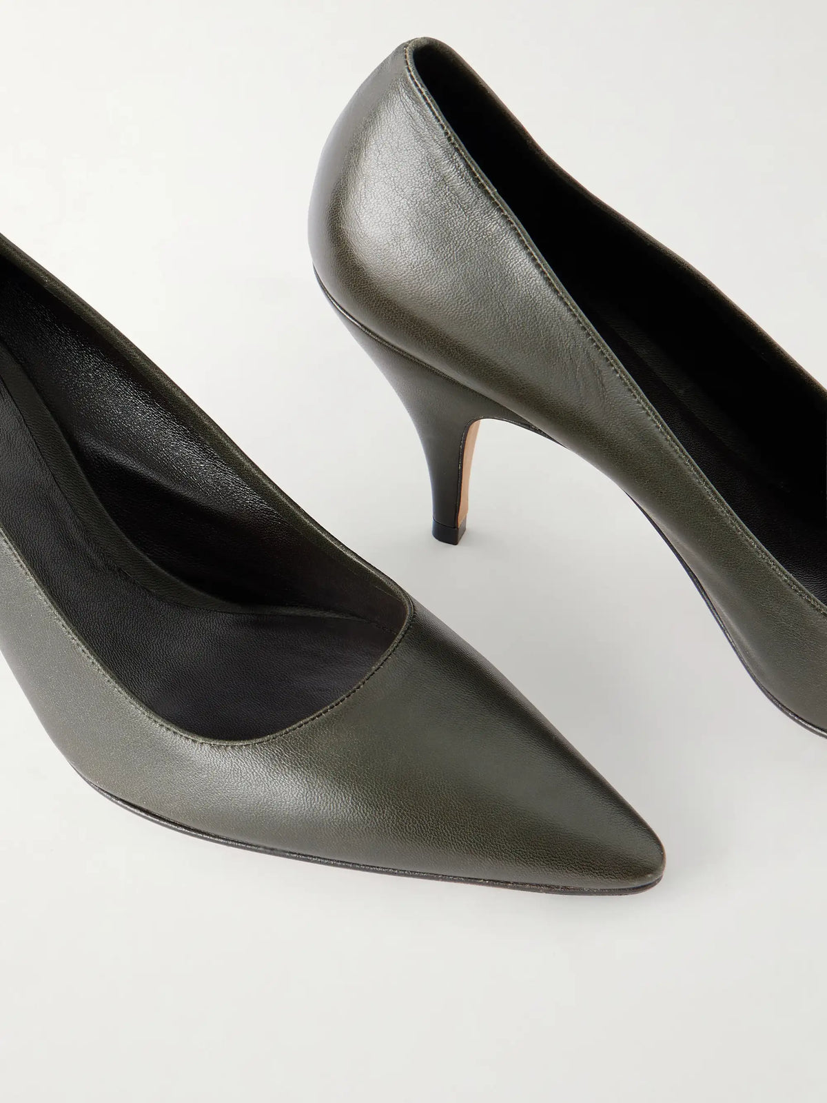 The Row Liisa Three Leather Pumps