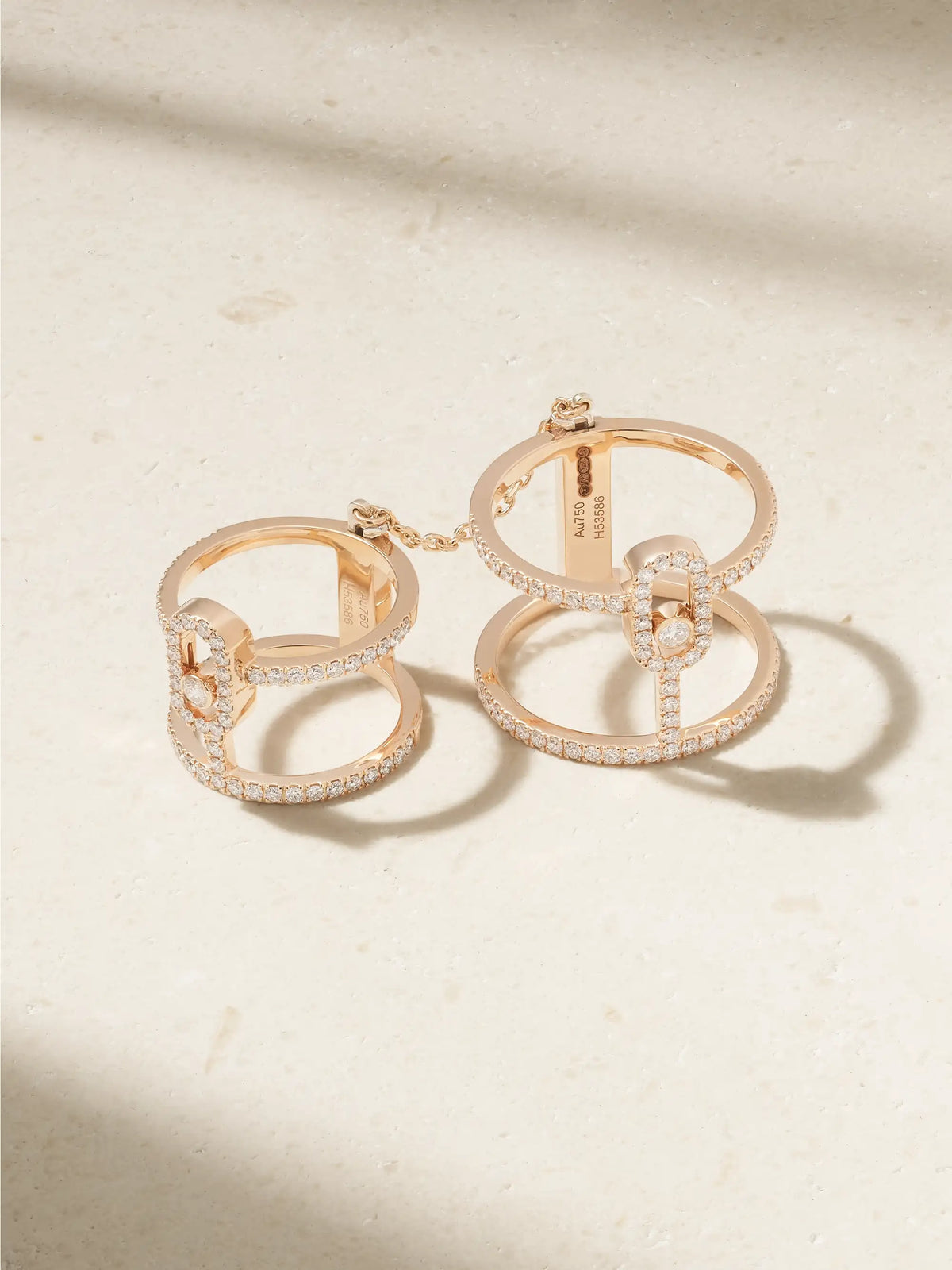 Move Uno Double Convertible 18-karat Rose Gold Diamond Ring