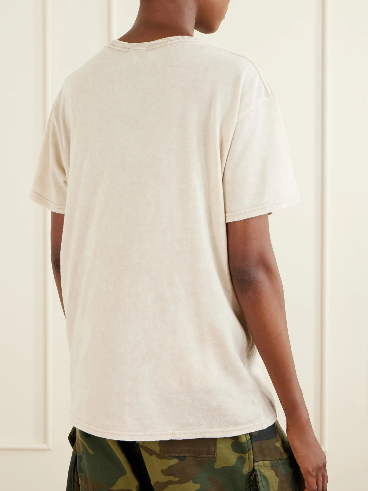 Printed Cotton And Cashmere-blend T-shirt