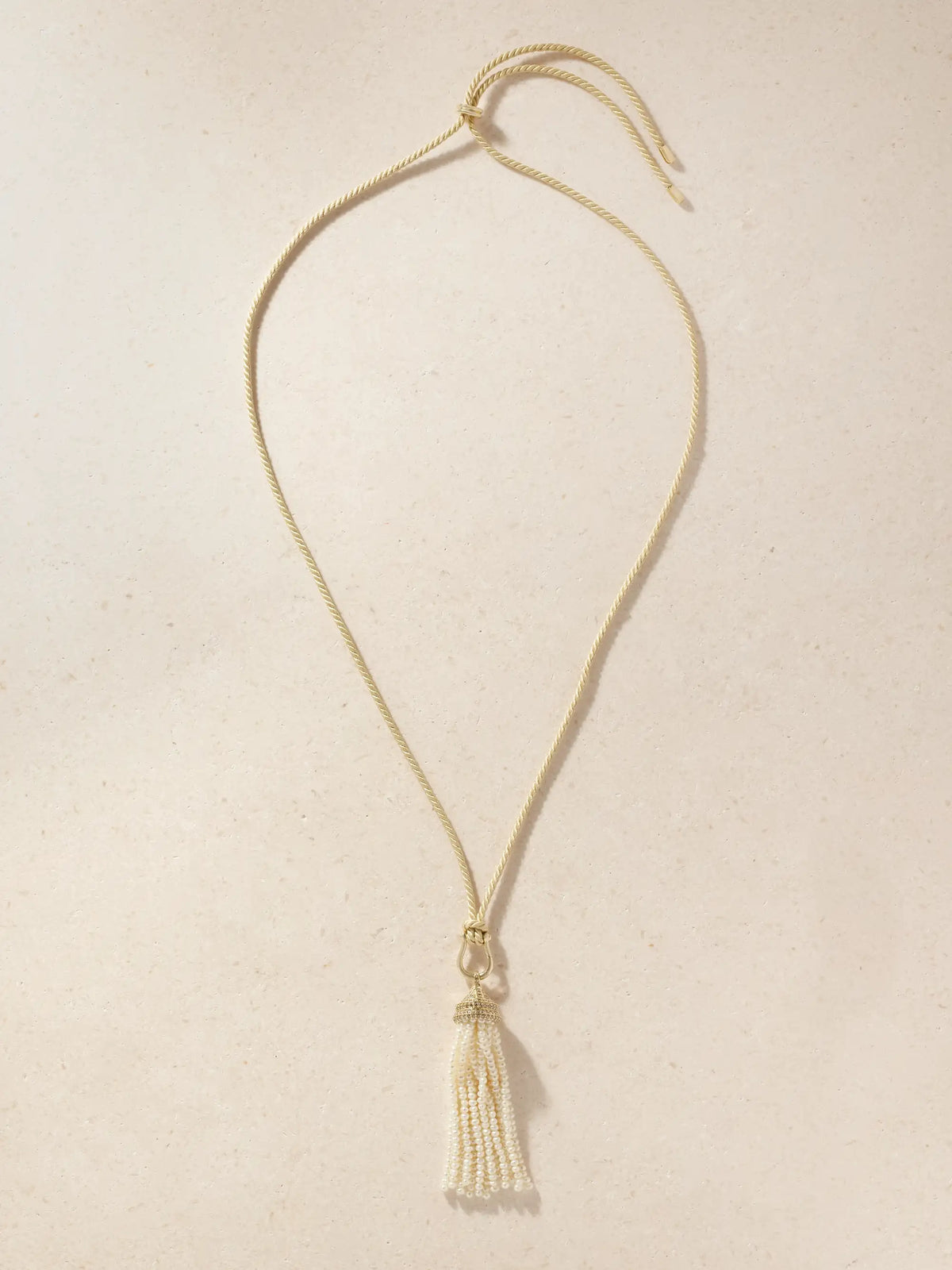 By Pariah Reverie Tassel 14-karat Recycled Gold, Diamond And Pearl Necklace