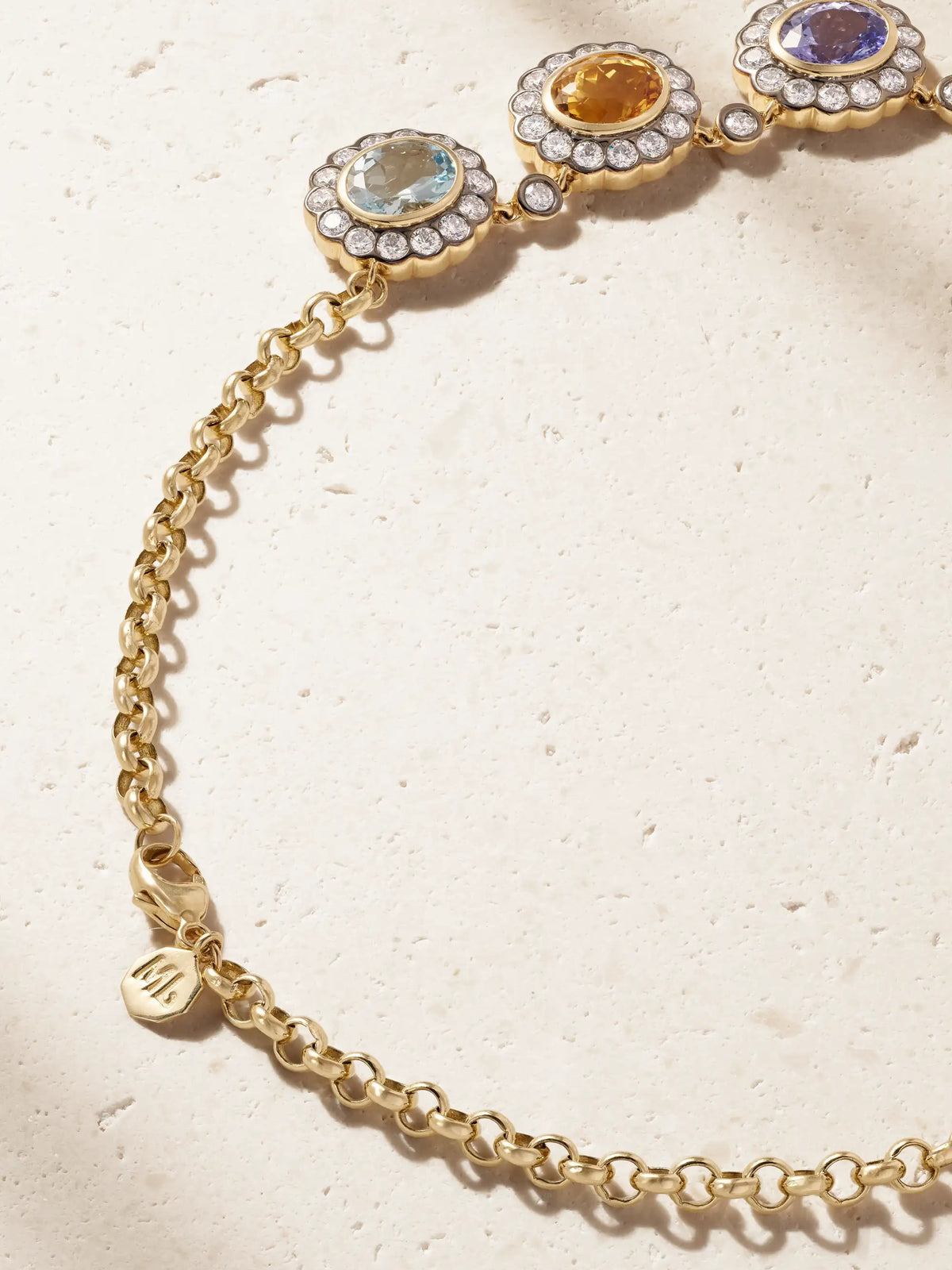 Alexandra 14-karat Gold Multi-stone Necklace