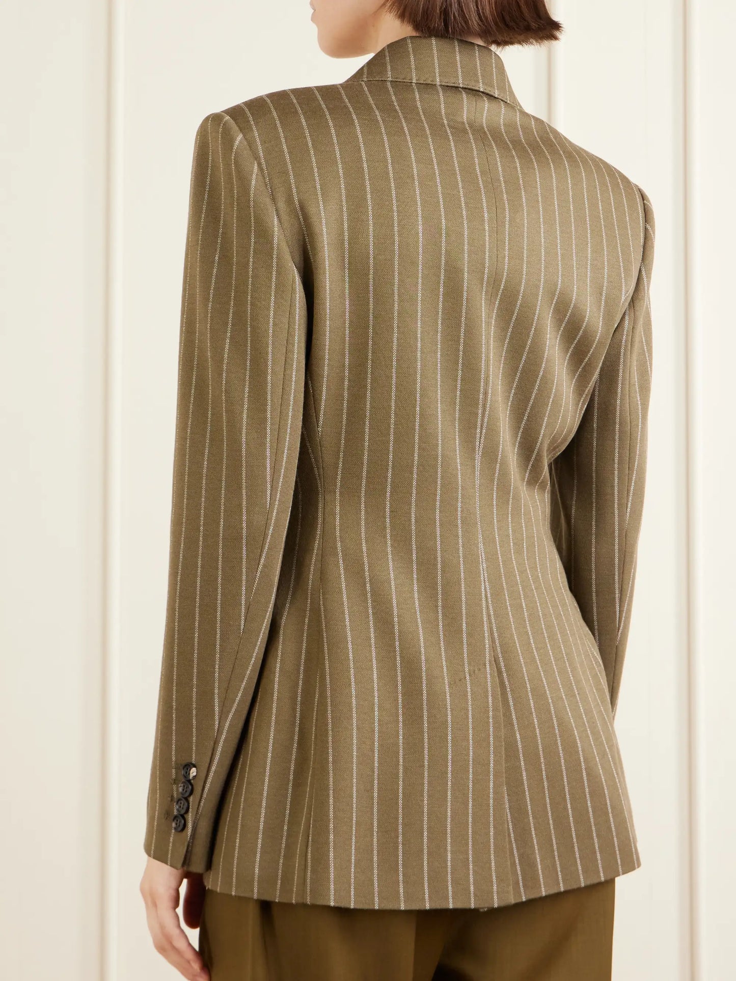 Balta Double-breasted Striped Jersey Blazer