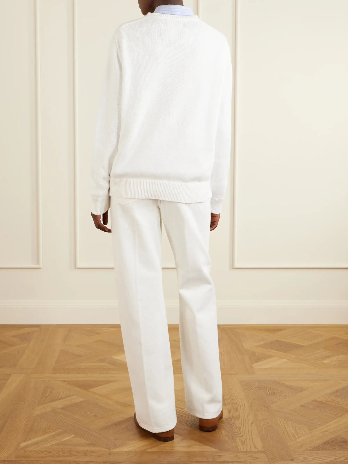 + Wimbledon Logo-embroidered Cotton Sweater