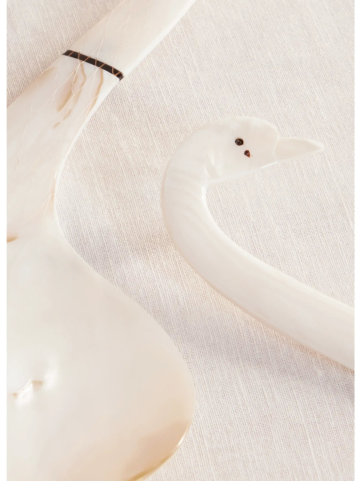 Swan Set-of-two Mother-of-pearl Serving Spoons