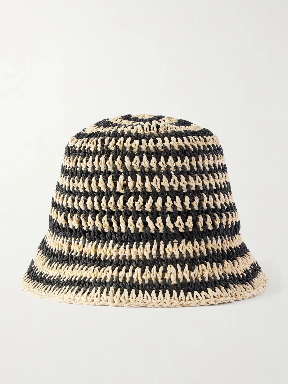 Jonah Striped Straw Bucket Hat