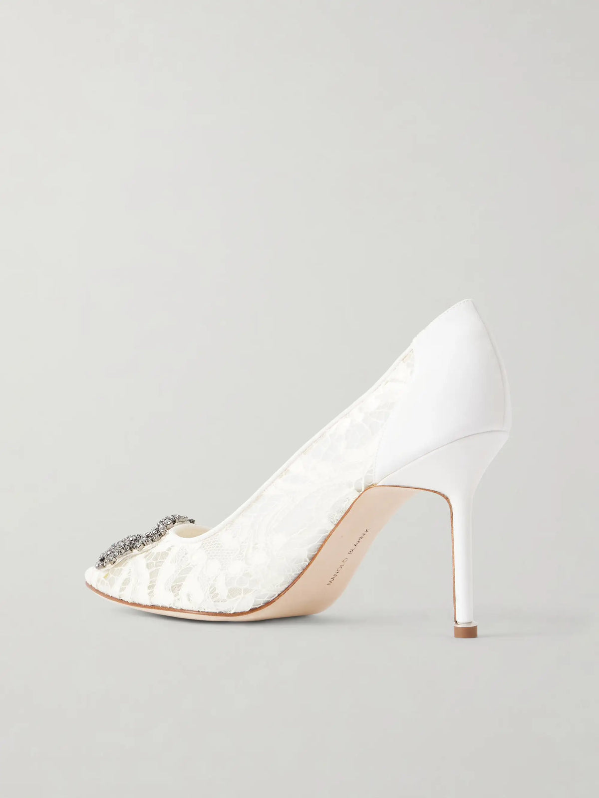 Hangisi 90 Crystal-embellished Corded Lace Pumps