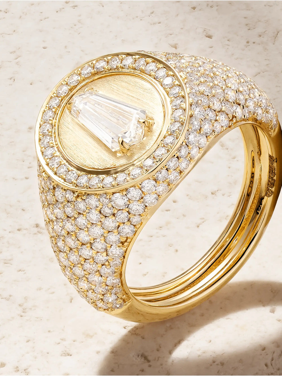 Kite 18-karat Gold Diamond Pinky Ring