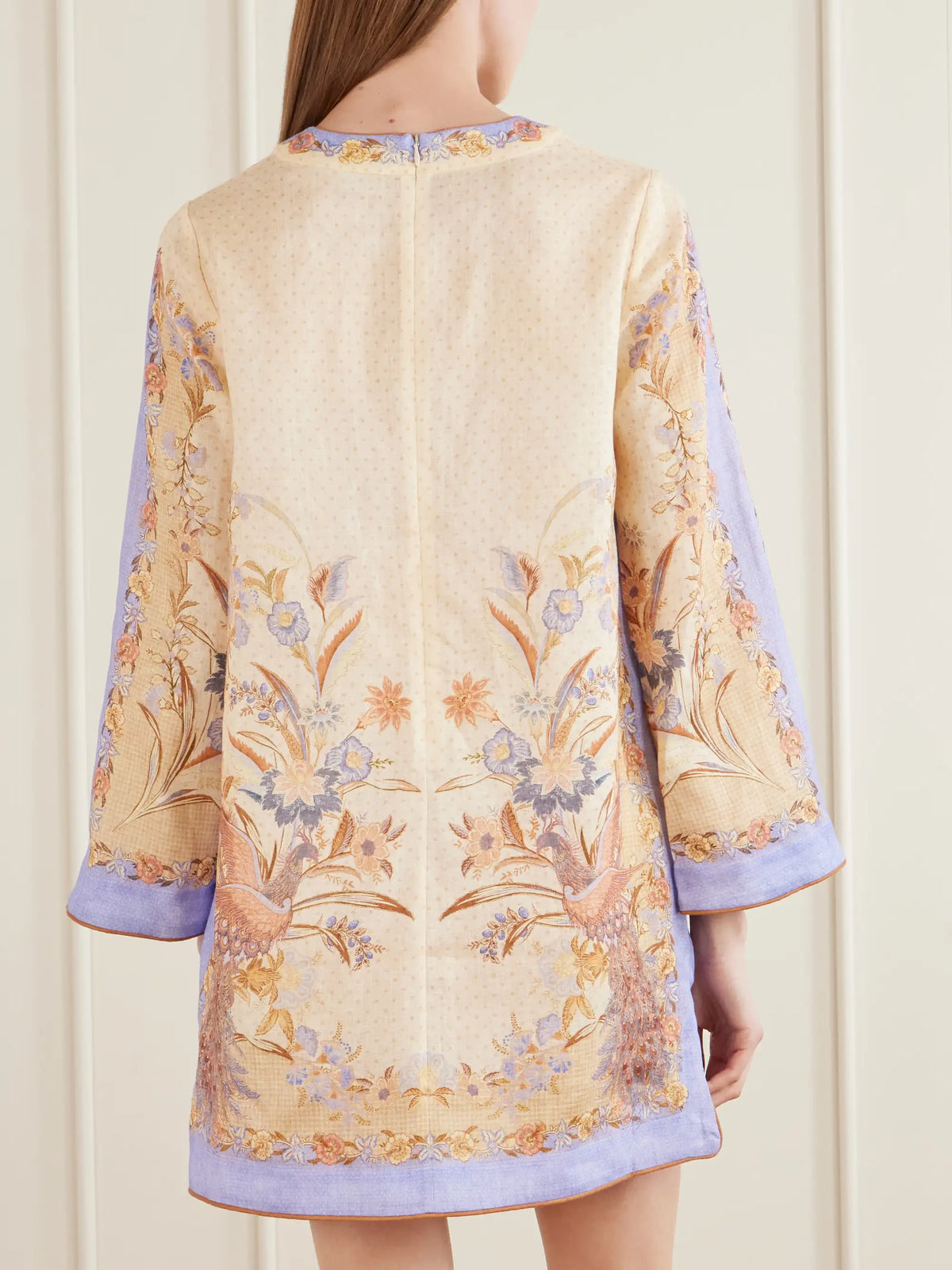 Zimmermann Indra Printed Linen Mini Dress