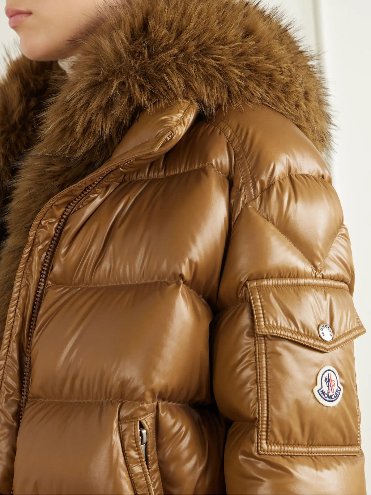 Moncler Hypolais Hooded Plush-trimmed Quilted Shell Down Jacket