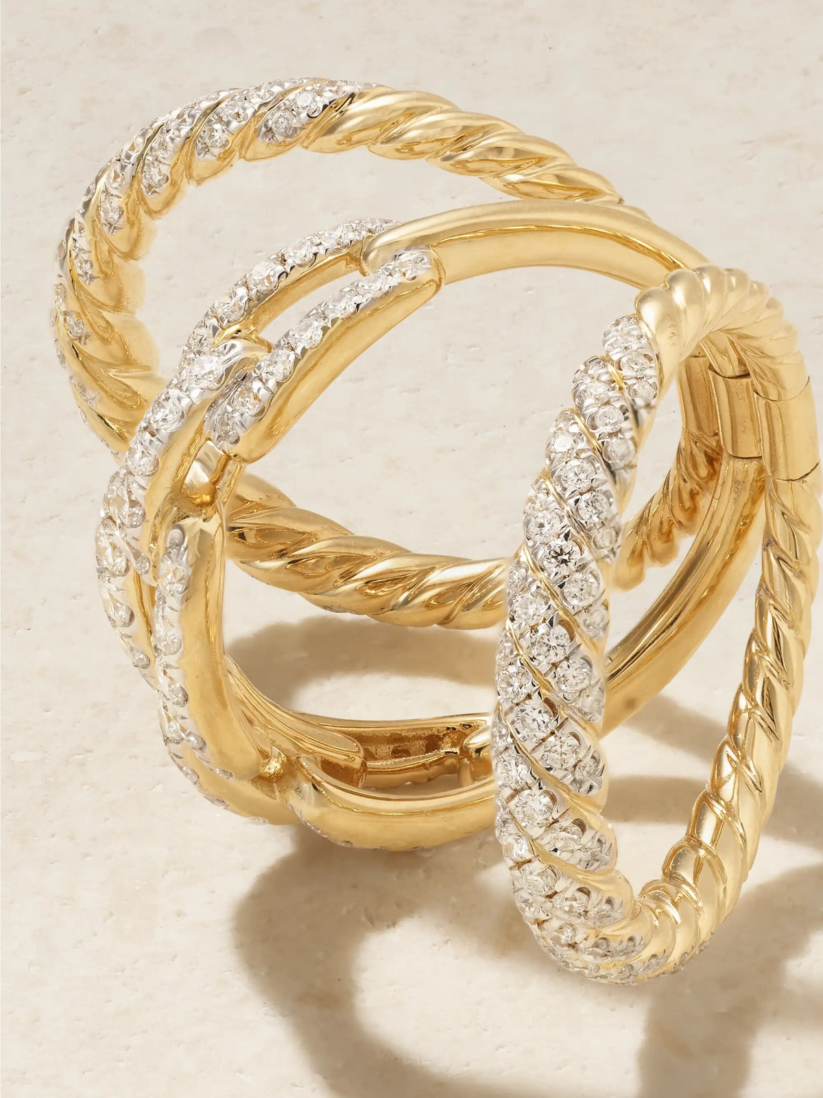 Stax 18-karat Yellow And White Gold Diamond Ring
