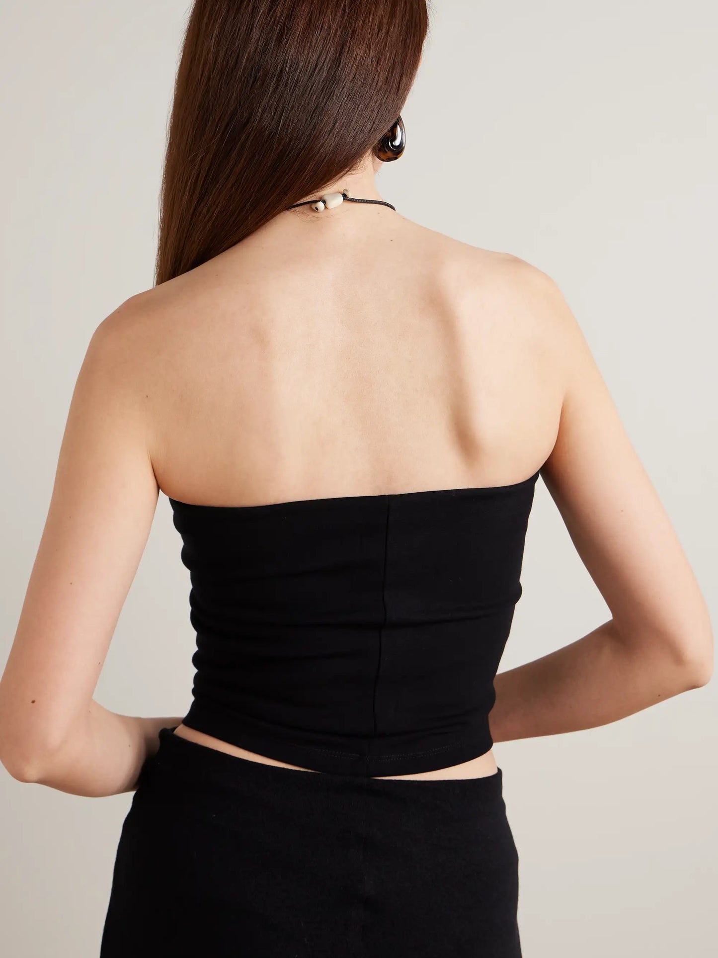 Rio Strapless Cropped Stretch-ponte Top