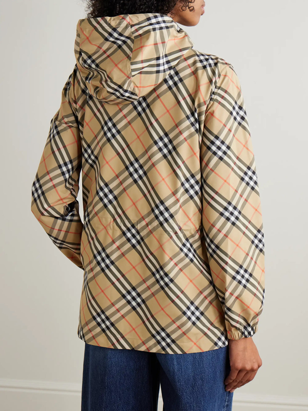 Checked Hooded Shell Jacket