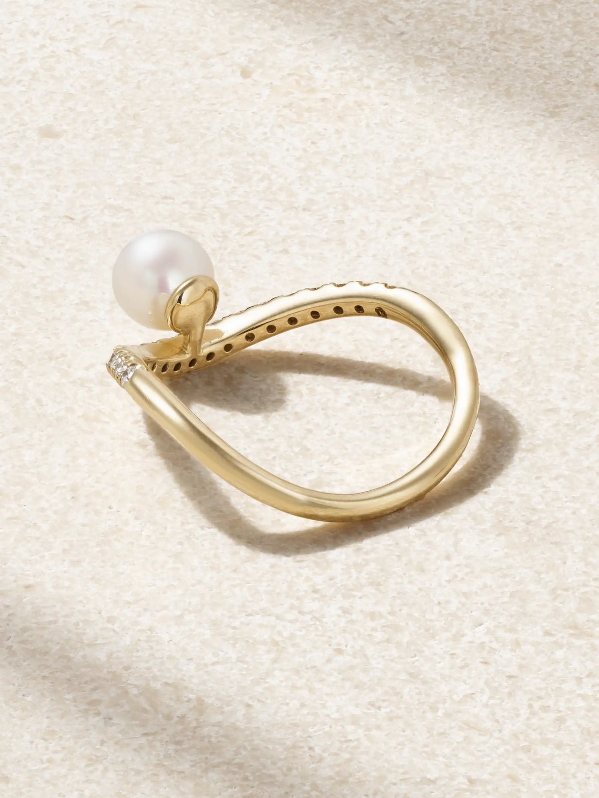 14-karat Gold, Diamond And Pearl Ring