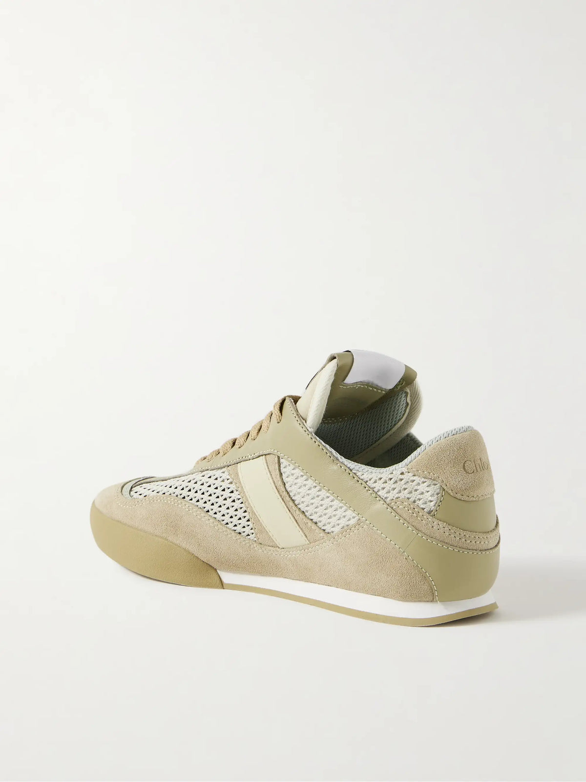 Kick Leather And Suede-trimmed Mesh Sneakers
