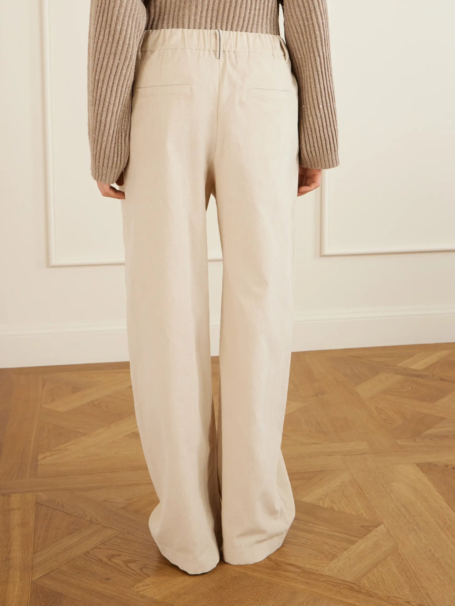 Pleated Cotton, Lyocell And Cashmere-blend Corduroy Wide-leg Pants