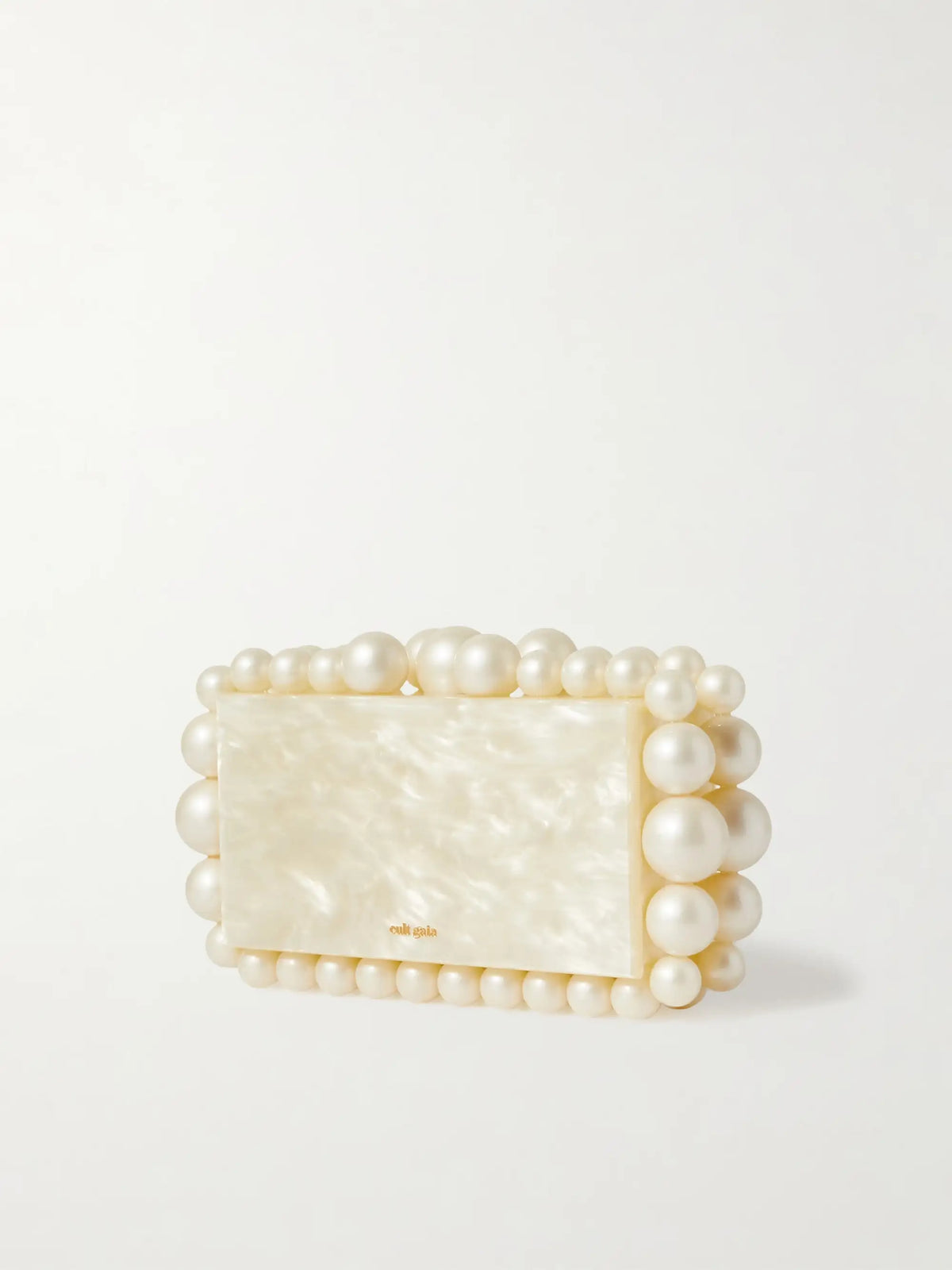 Eos Beaded Marbled Acrylic Clutch