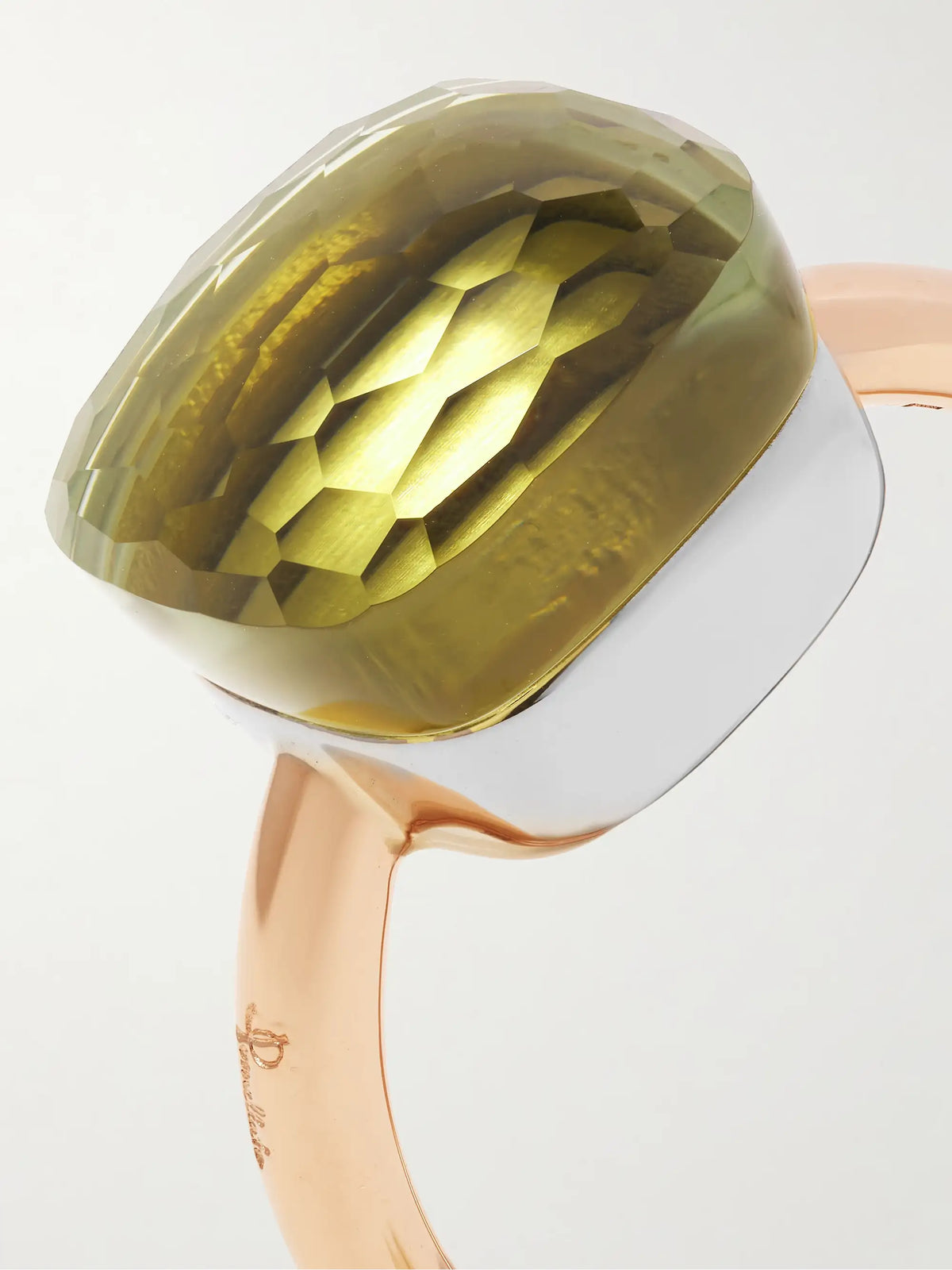 Nudo Maxi 18-karat Rose Gold Prasiolite Ring