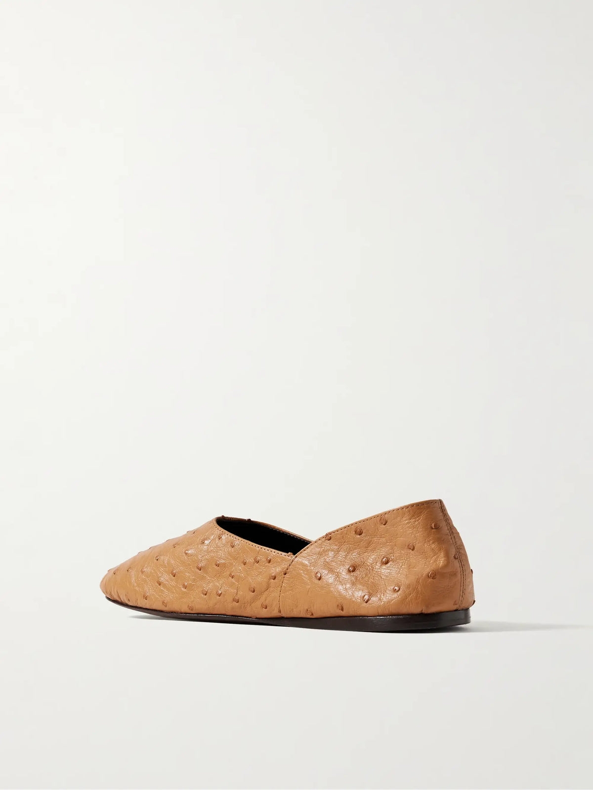 Jane Ostrich Leather Flats