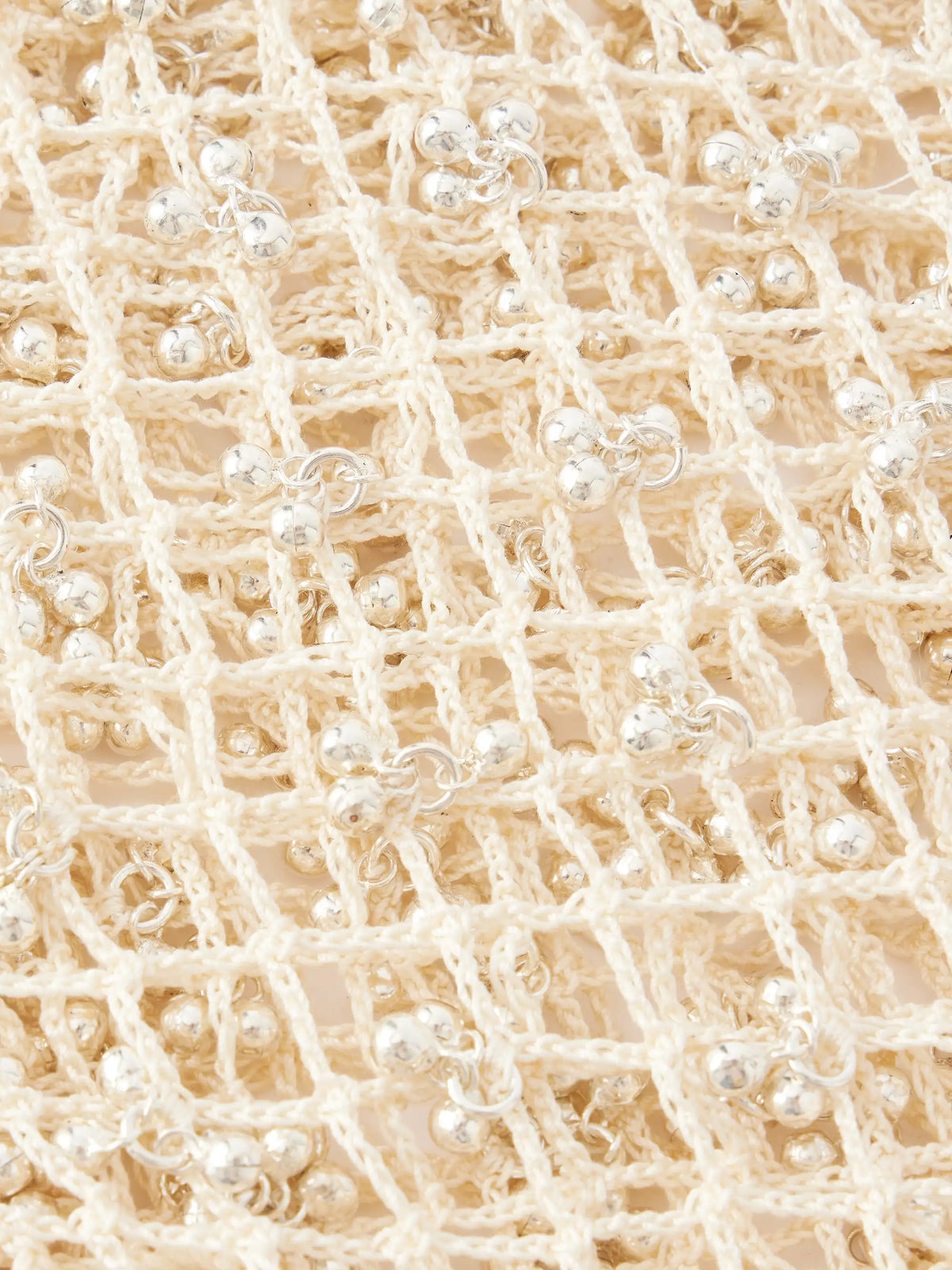 Yoshita 1967 Embellished Crochet-knit Cotton Scarf
