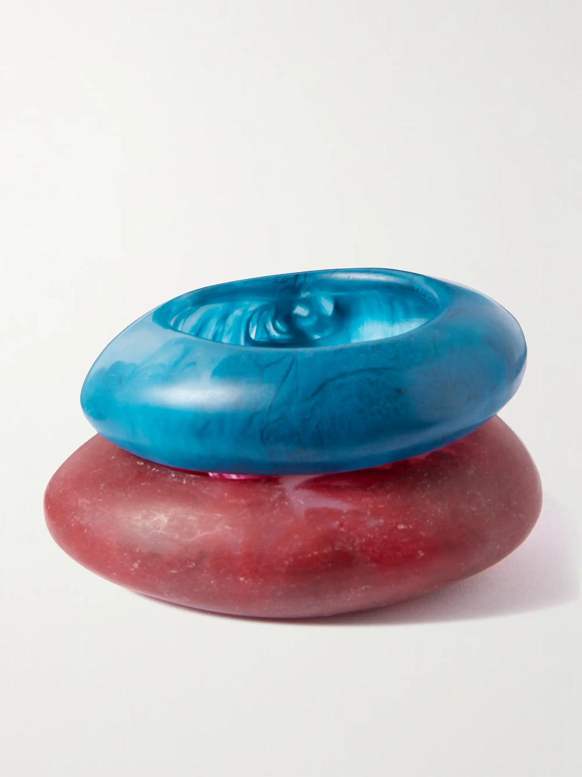 Rock Medium And Large Set Of Two Resin Bangles