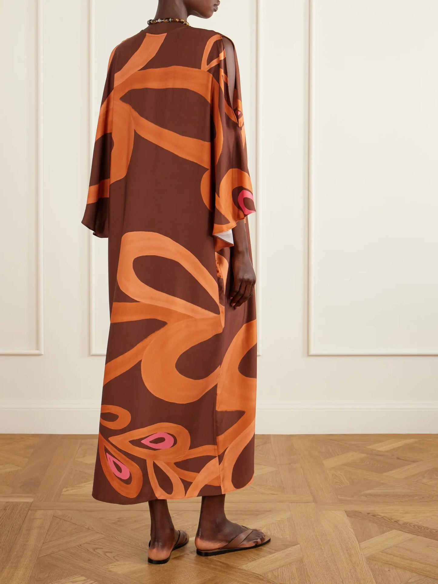 Amalthea Printed Satin Kaftan