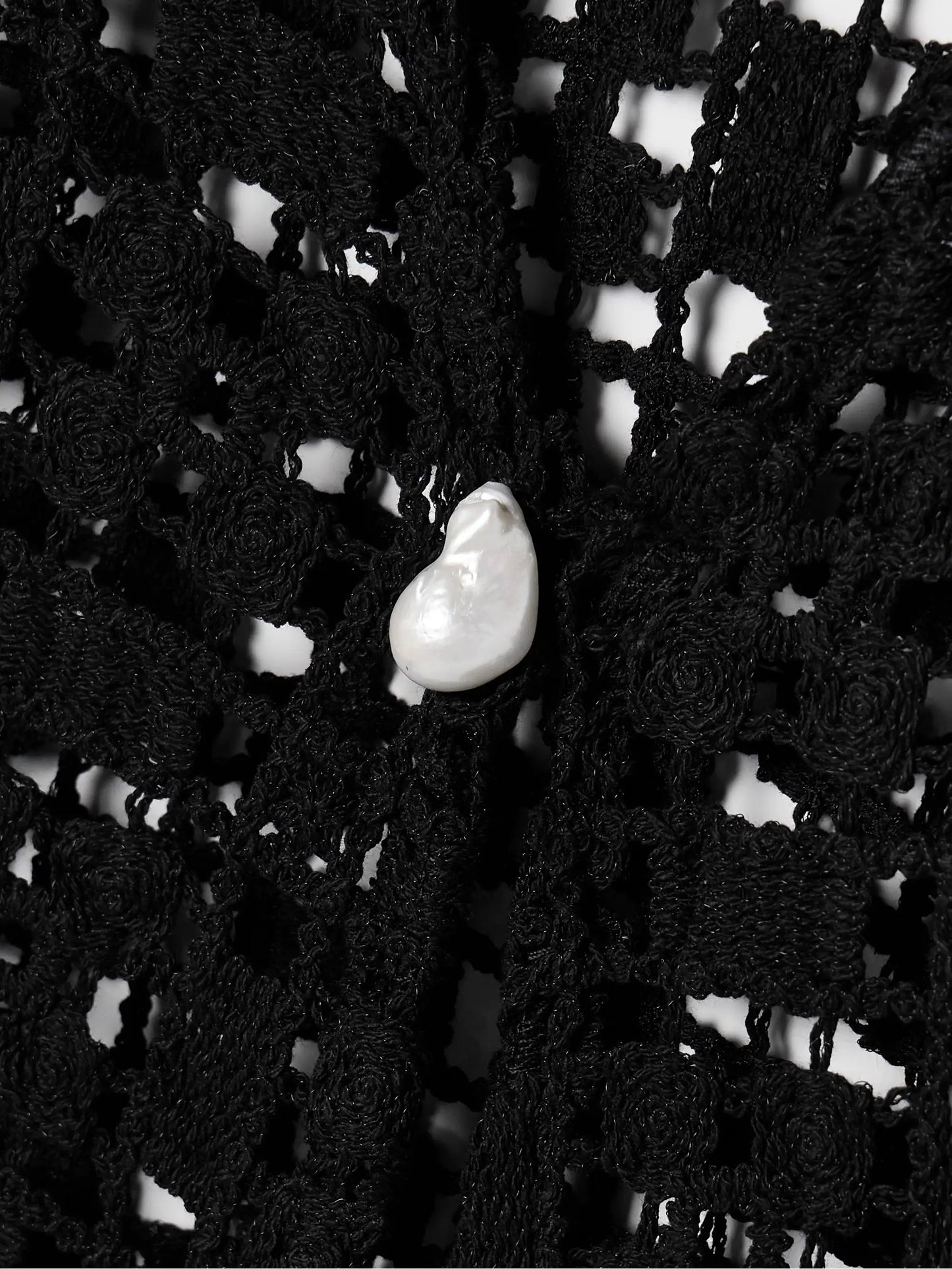 Nerea Embellished Crocheted Cotton Top