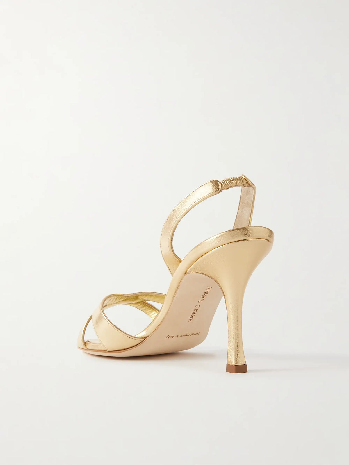 Callasli 90 Metallic Leather Slingback Sandals