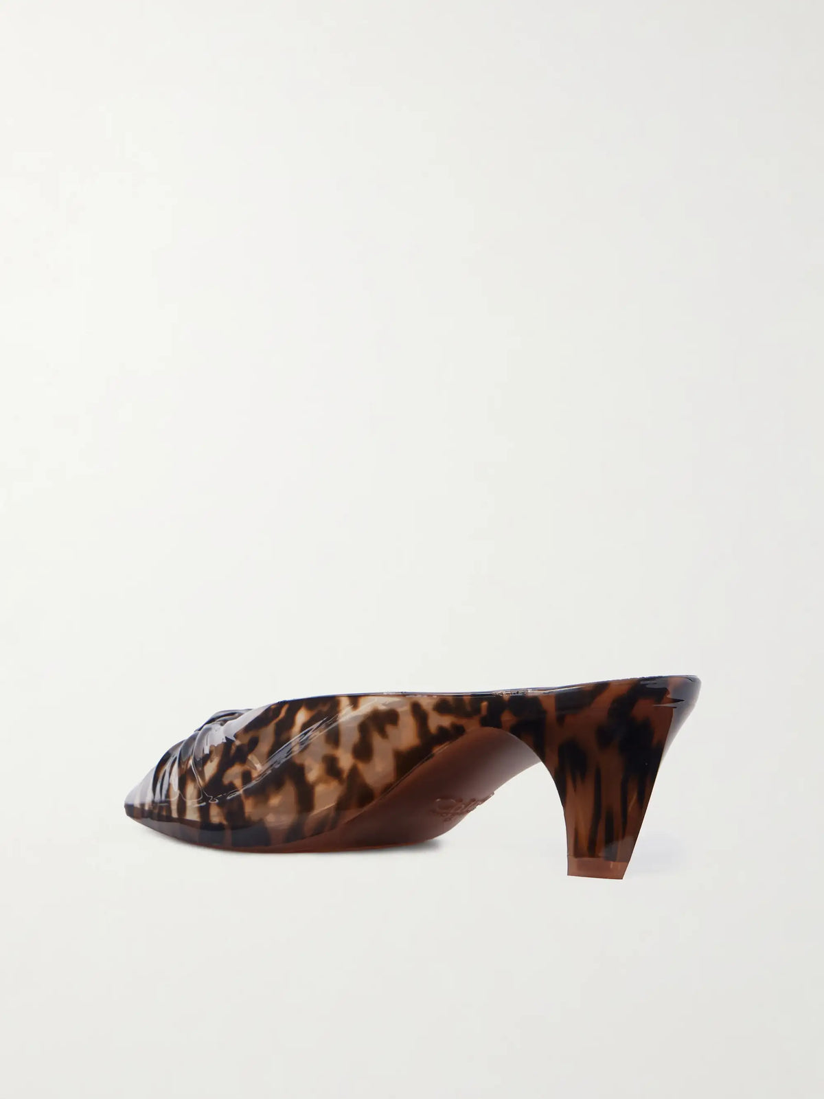Ruched Leopard-print Tpu Mules