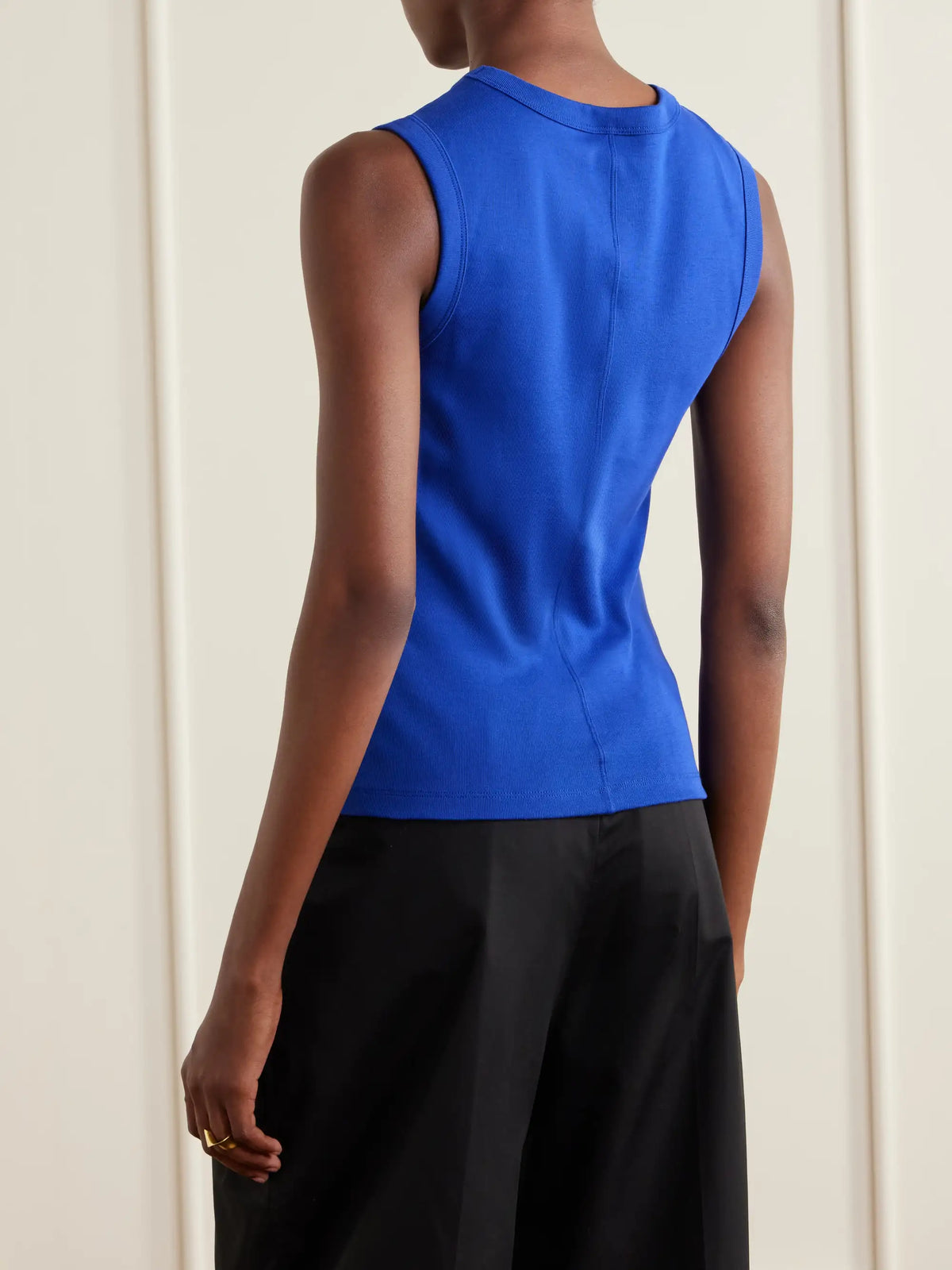 Esmé Ribbed Organic Cotton-jersey Tank
