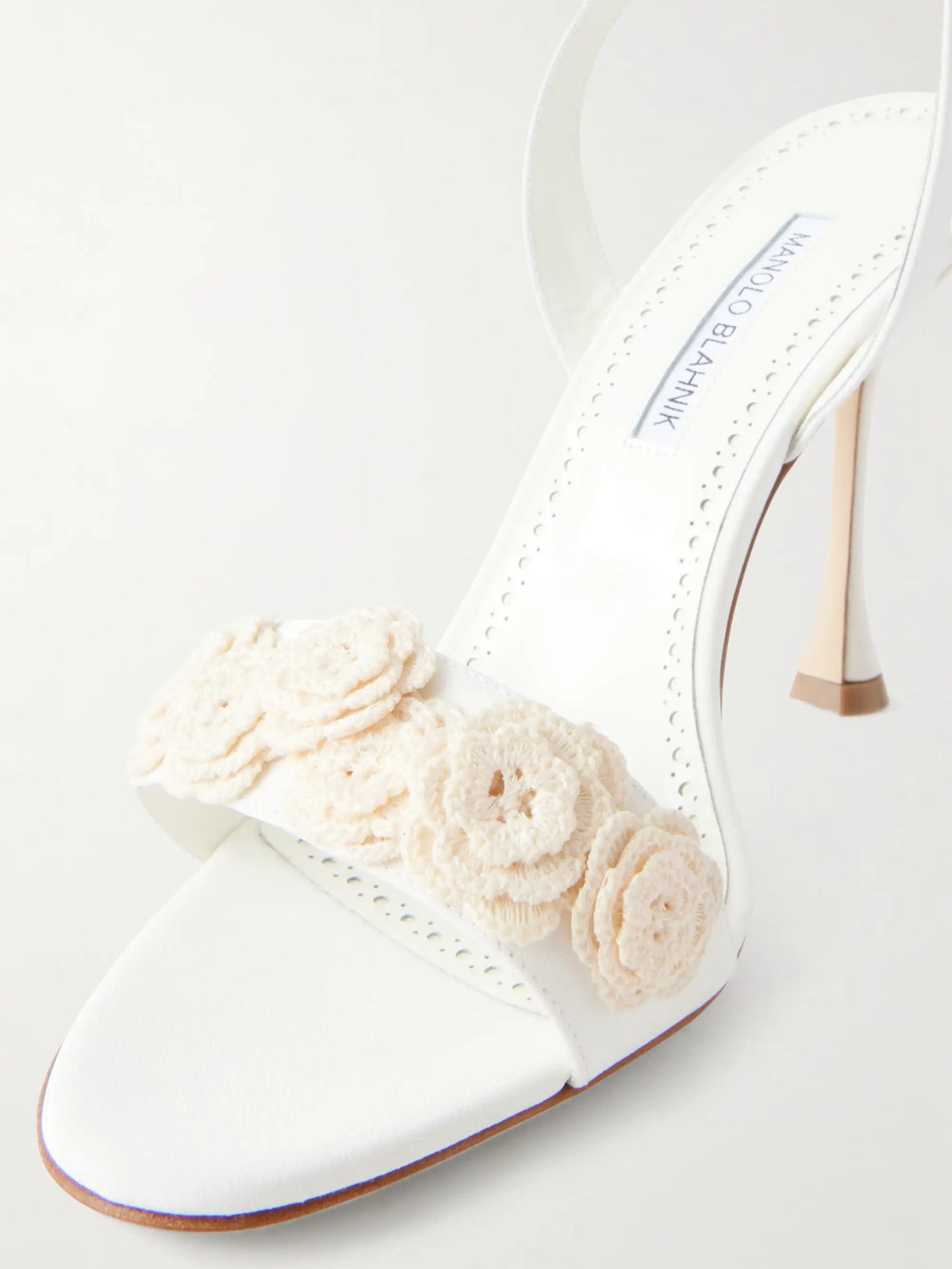Raosnu 105 Crochet-trimmed Leather Sandals